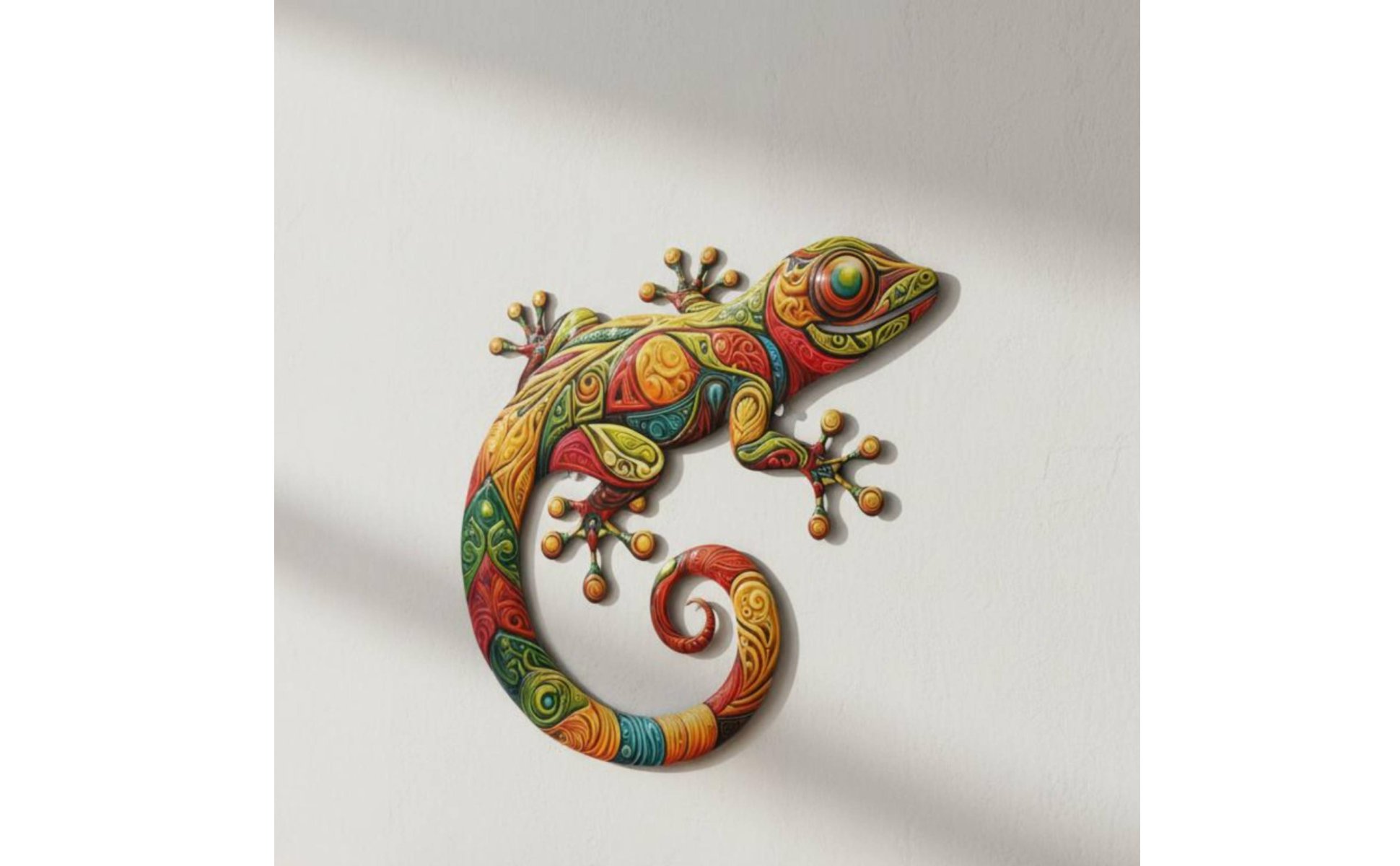 3 Gecko Wall Decor Set Iron Material Metal Gecko Wall Hanging Lightweight