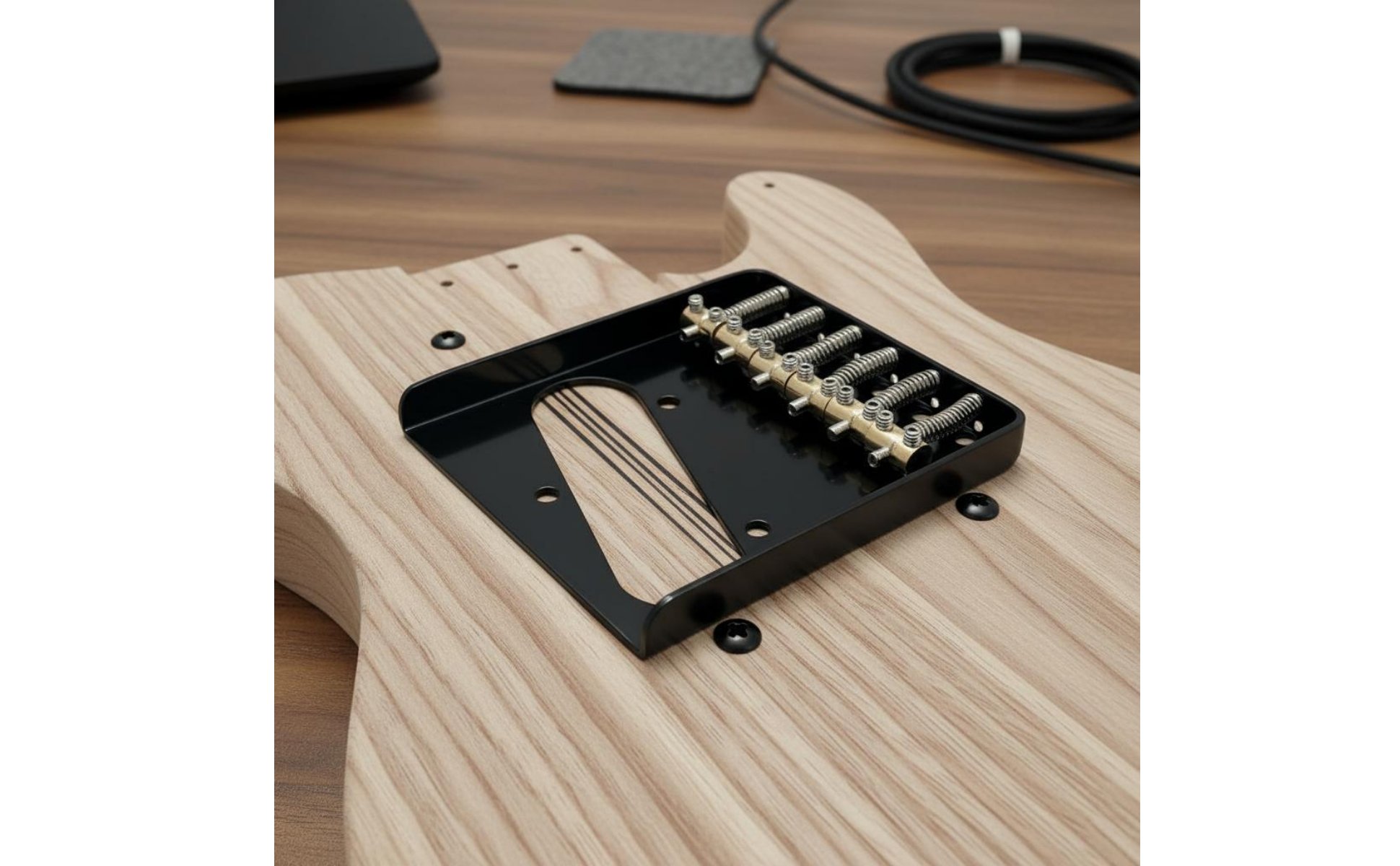 T-Style-Stil Brücke Messing T-Stil-Brückenplatte Verstellbar Für Gitarrenumbau