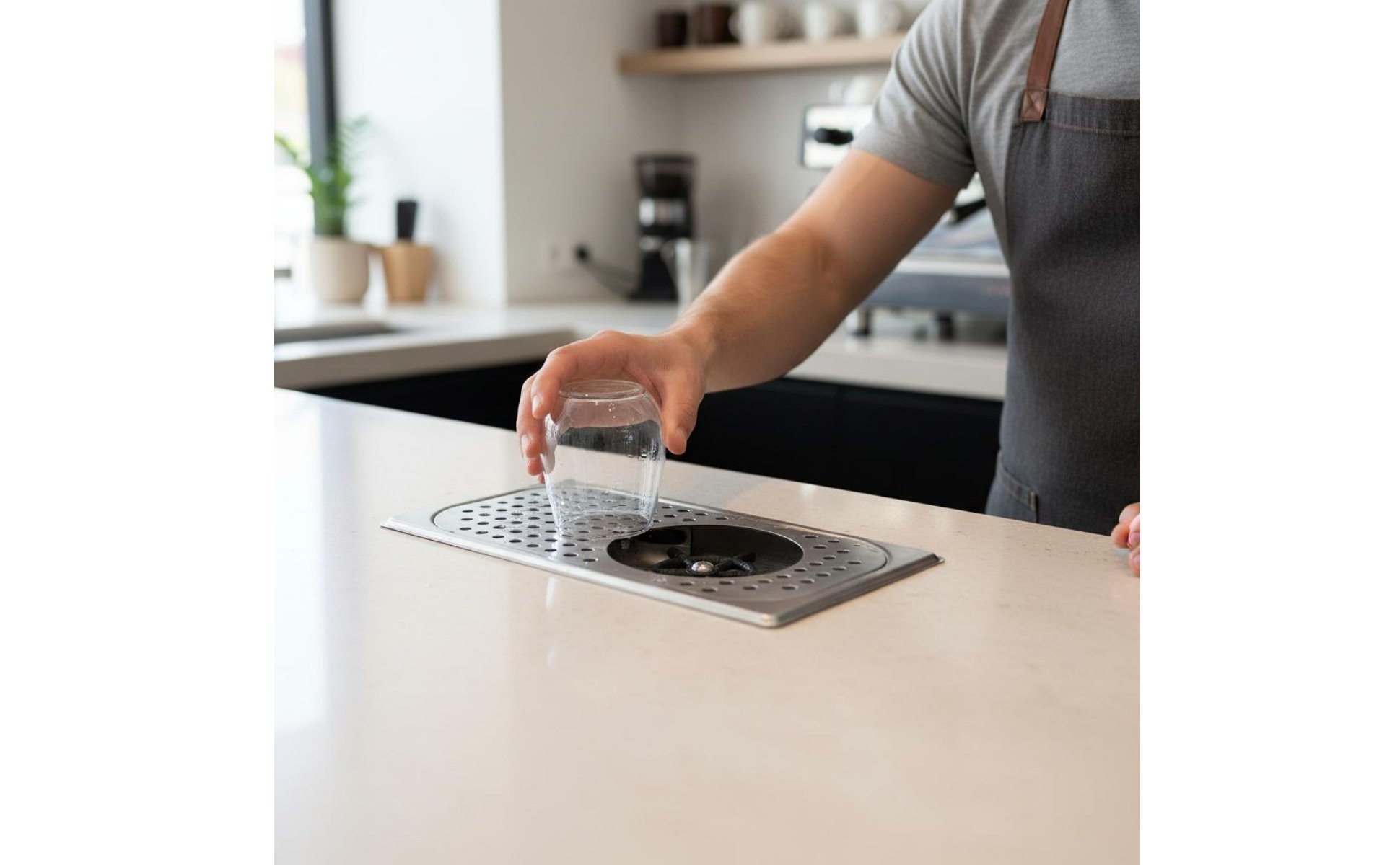 Nettoyeur de Tasses à Haute Pression Installation Encastrée pour Cafés, Baristas