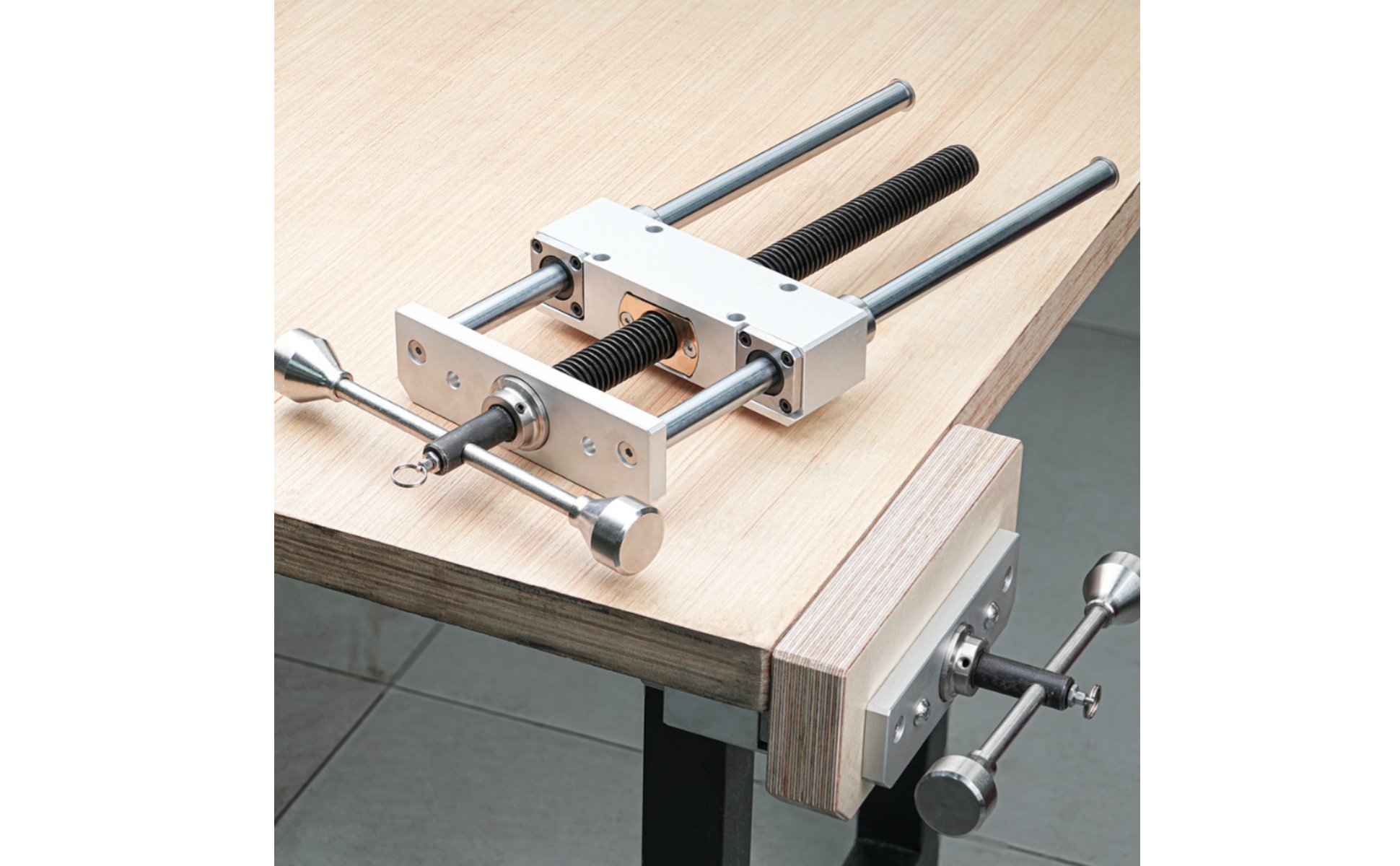 Dual Rod Bench Vise Heavy Duty Woodworking Bench Vise Precision for Woodworkers