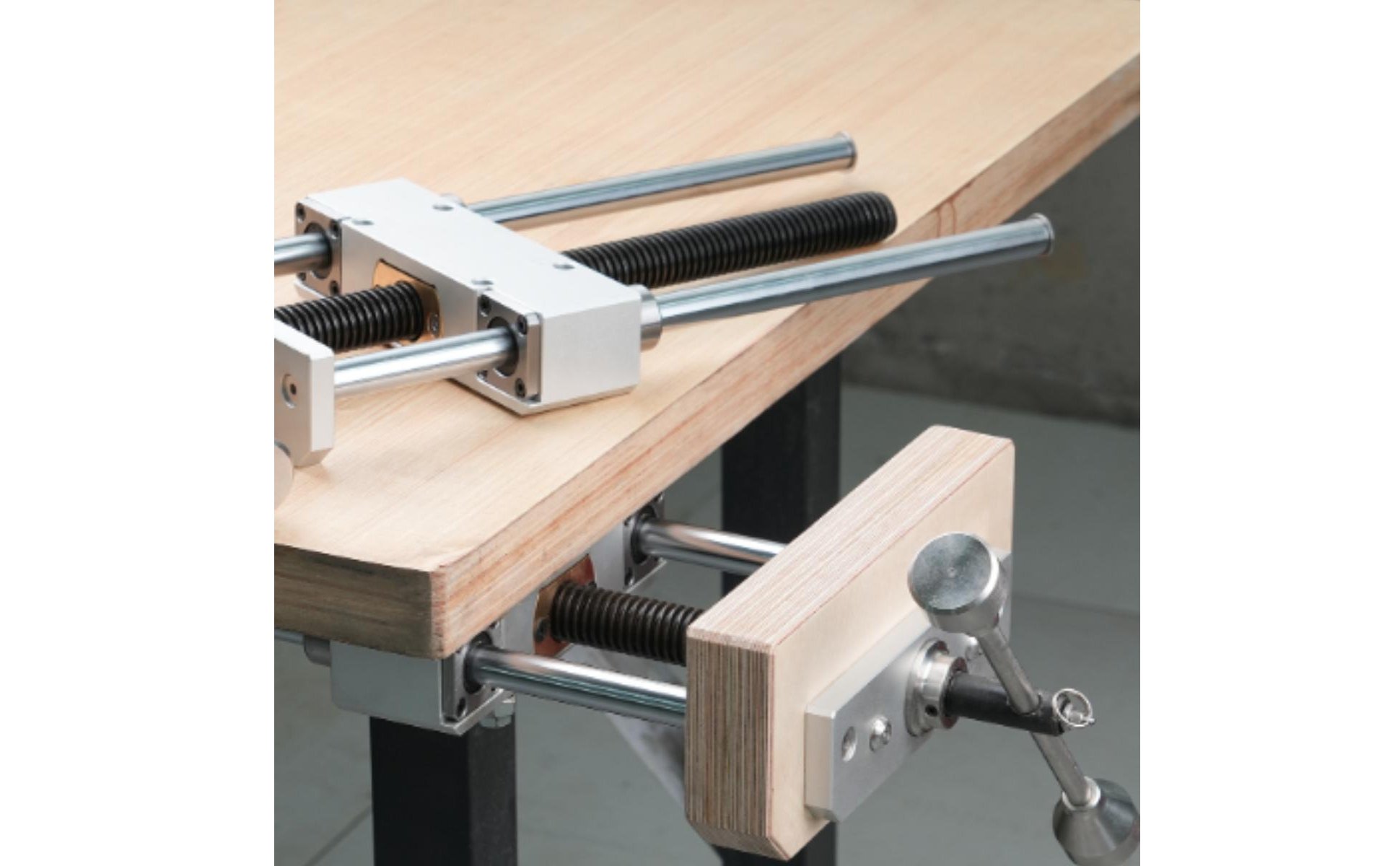 Dual Rod Bench Vise Heavy Duty Woodworking Bench Vise Precision for Woodworkers