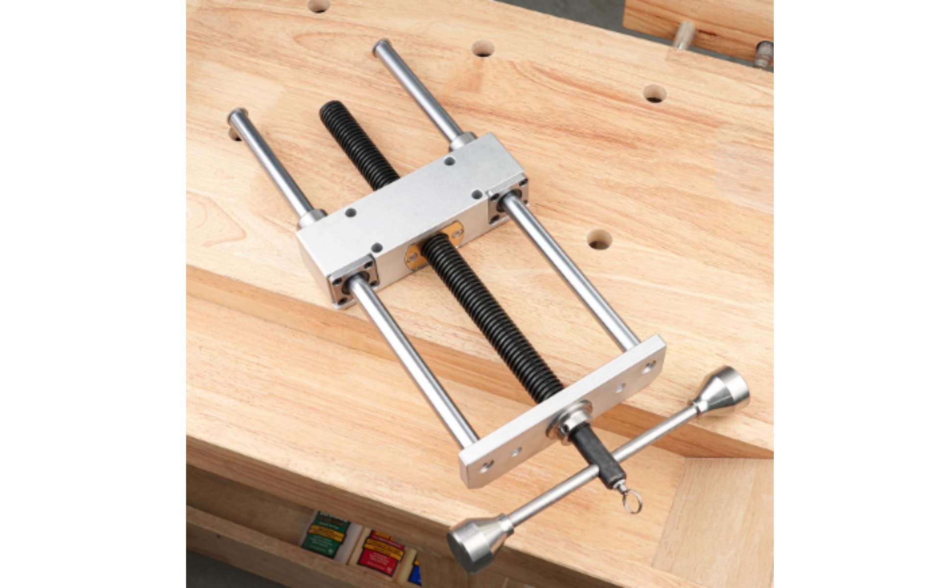 Dual Rod Bench Vise Heavy Duty Woodworking Bench Vise Precision for Woodworkers