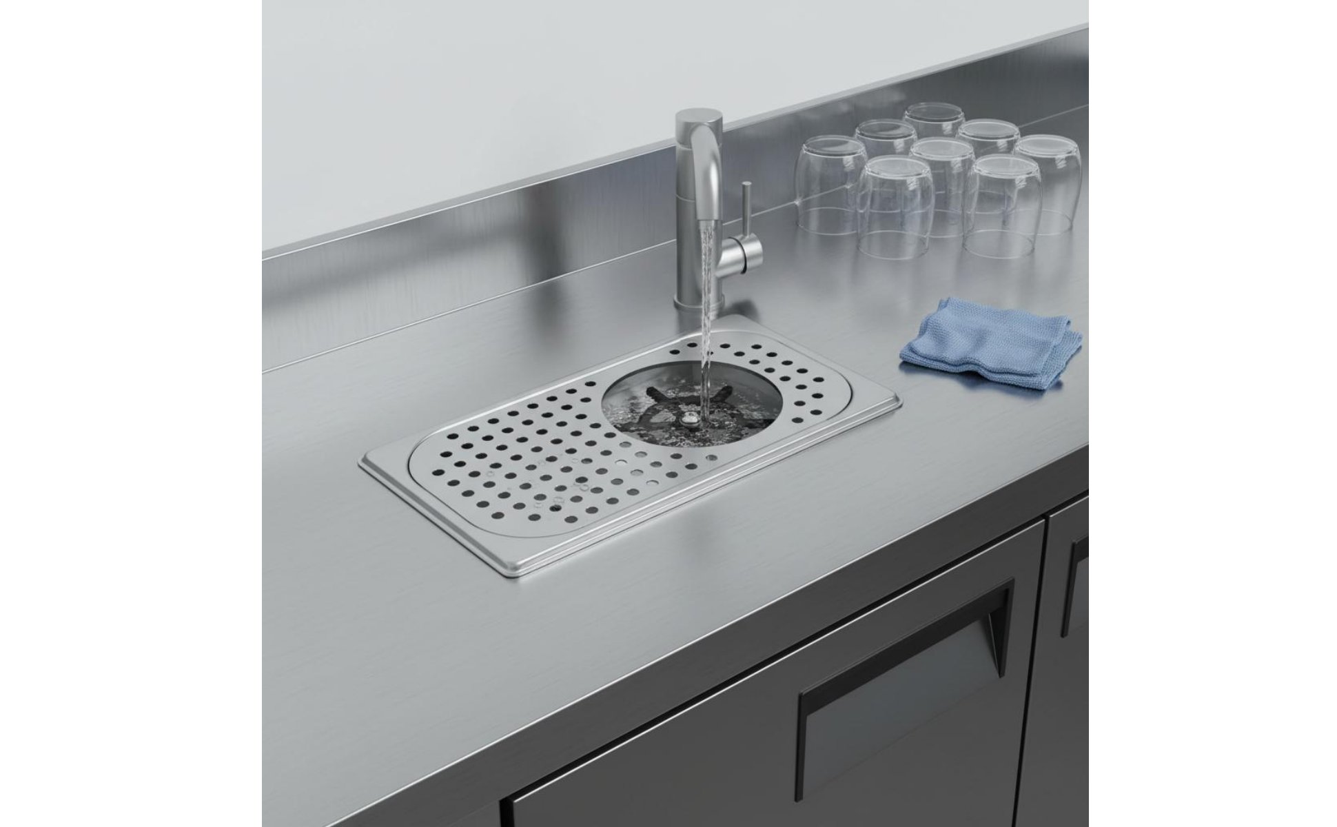 Nettoyeur de Tasses à Haute Pression Installation Encastrée pour Cafés, Baristas