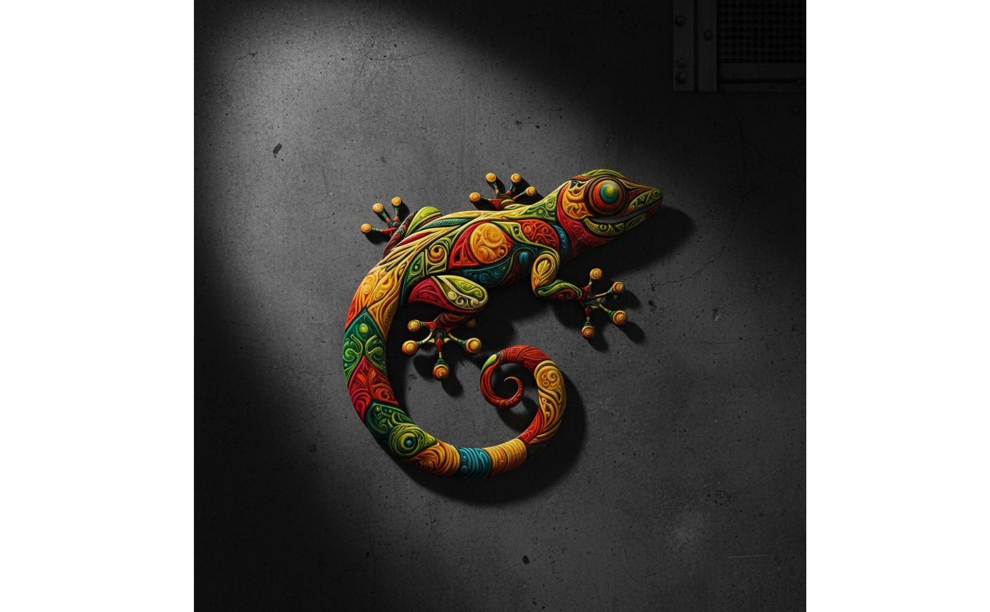 3 Gecko Wall Decor Set Iron Material Metal Gecko Wall Hanging Lightweight