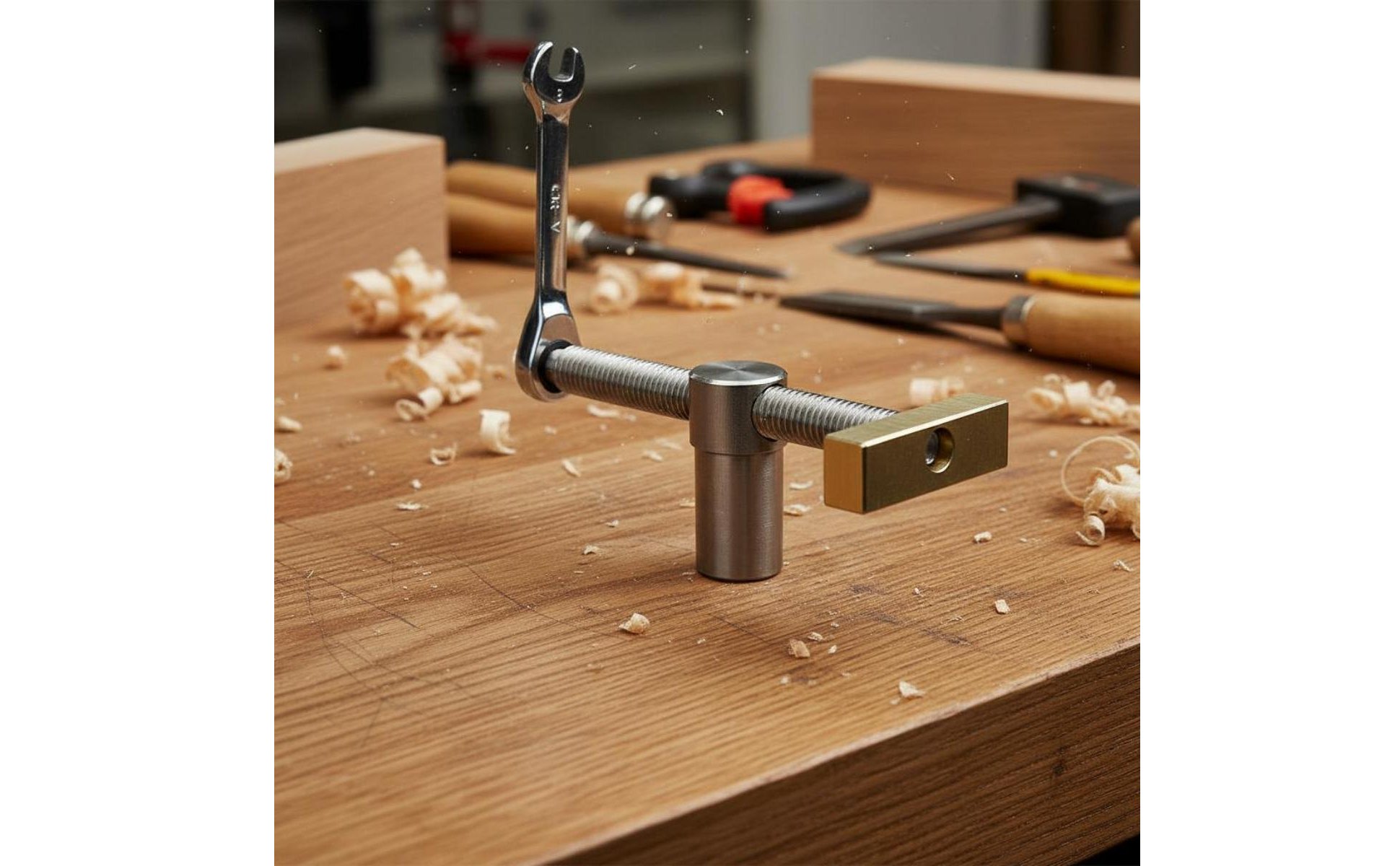 Ratchet Vise Mechanism Brass Wood Vise Hardware Stainless Steel for Woodworkers