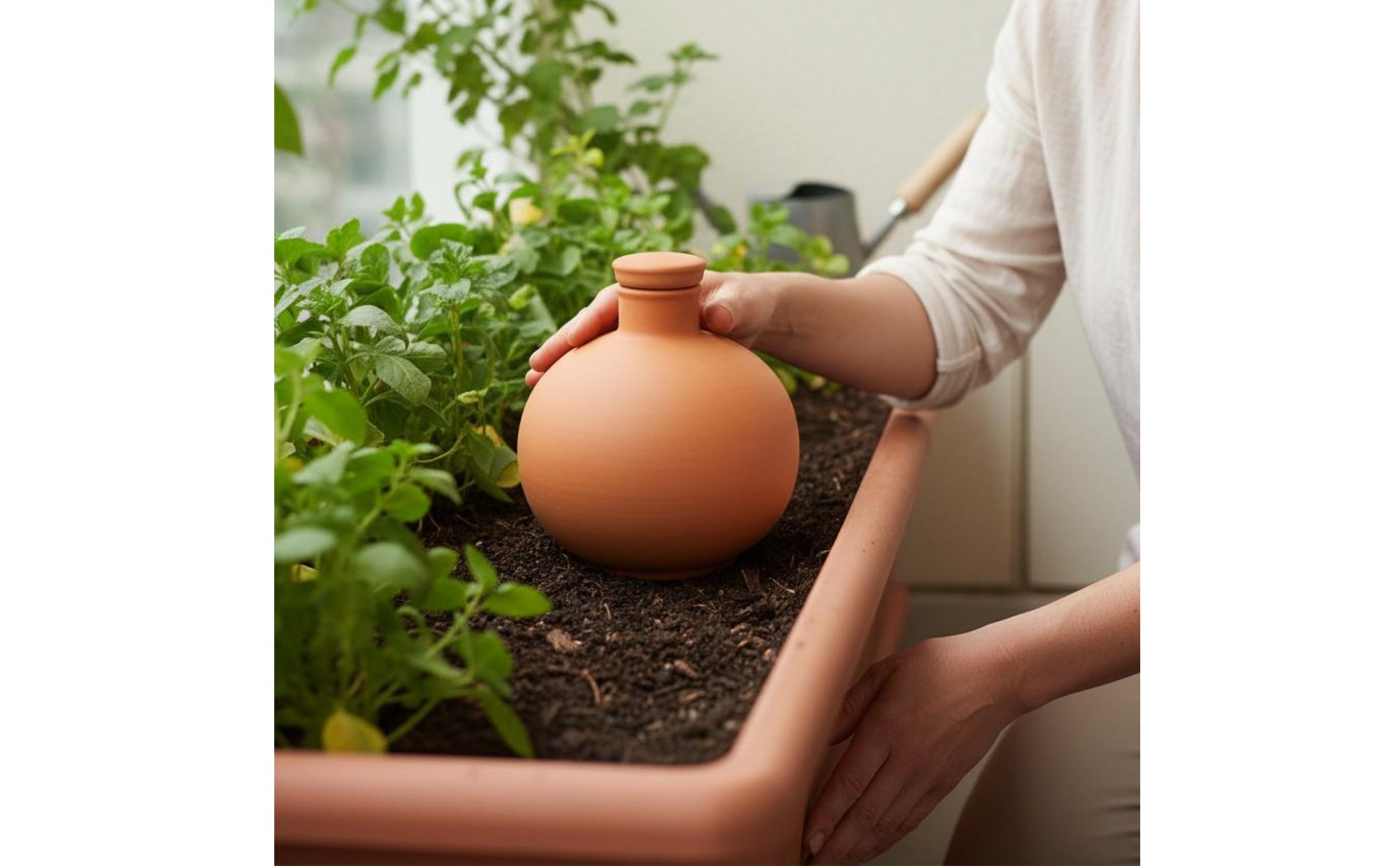 2 Pieces Terracotta Olla Automatic Irrigation Olla Watering Pot Easy Plant Care