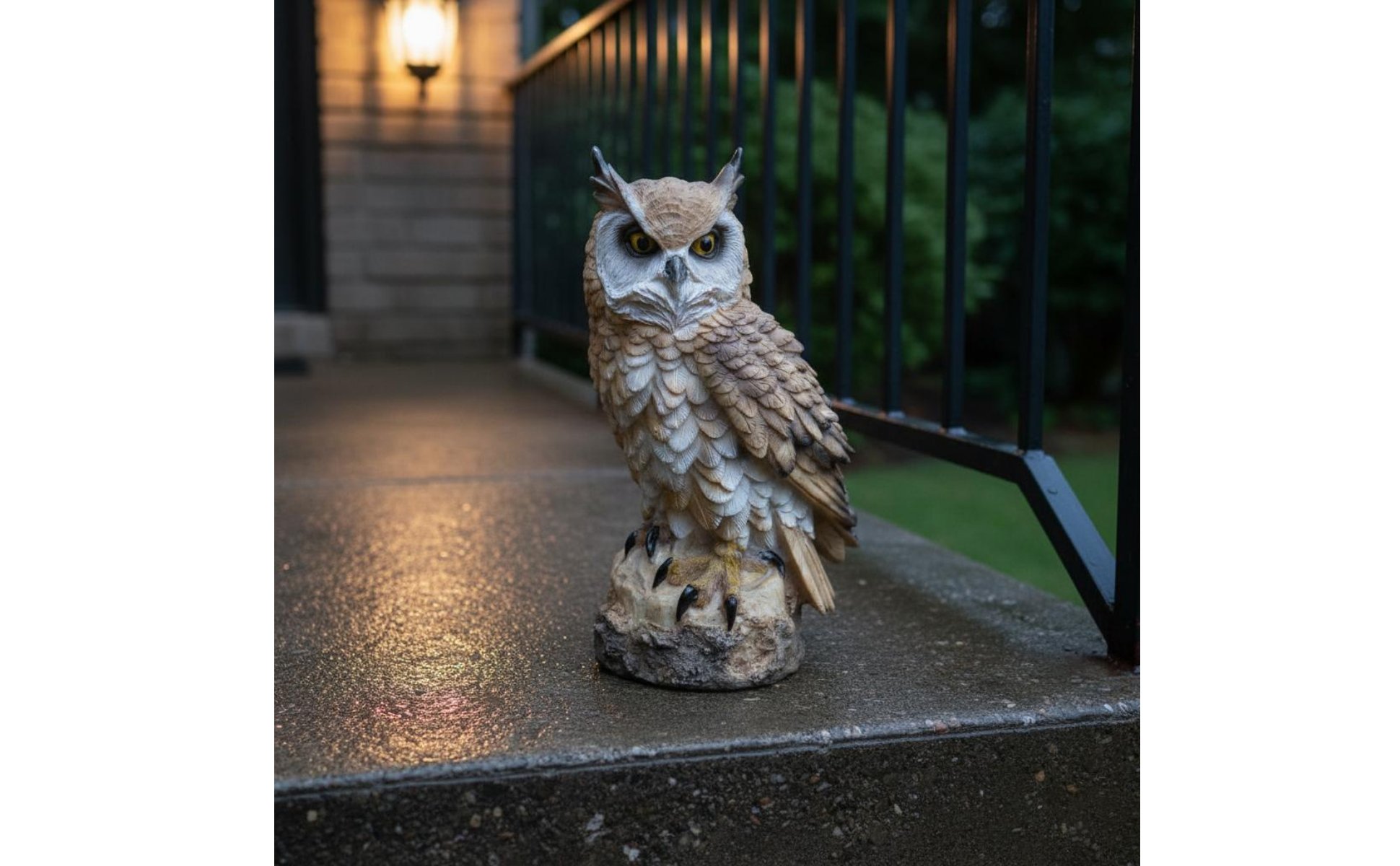 Resin Owl Statue Bird Deterrent Design Owl Garden Figurine Cute Design for Patio