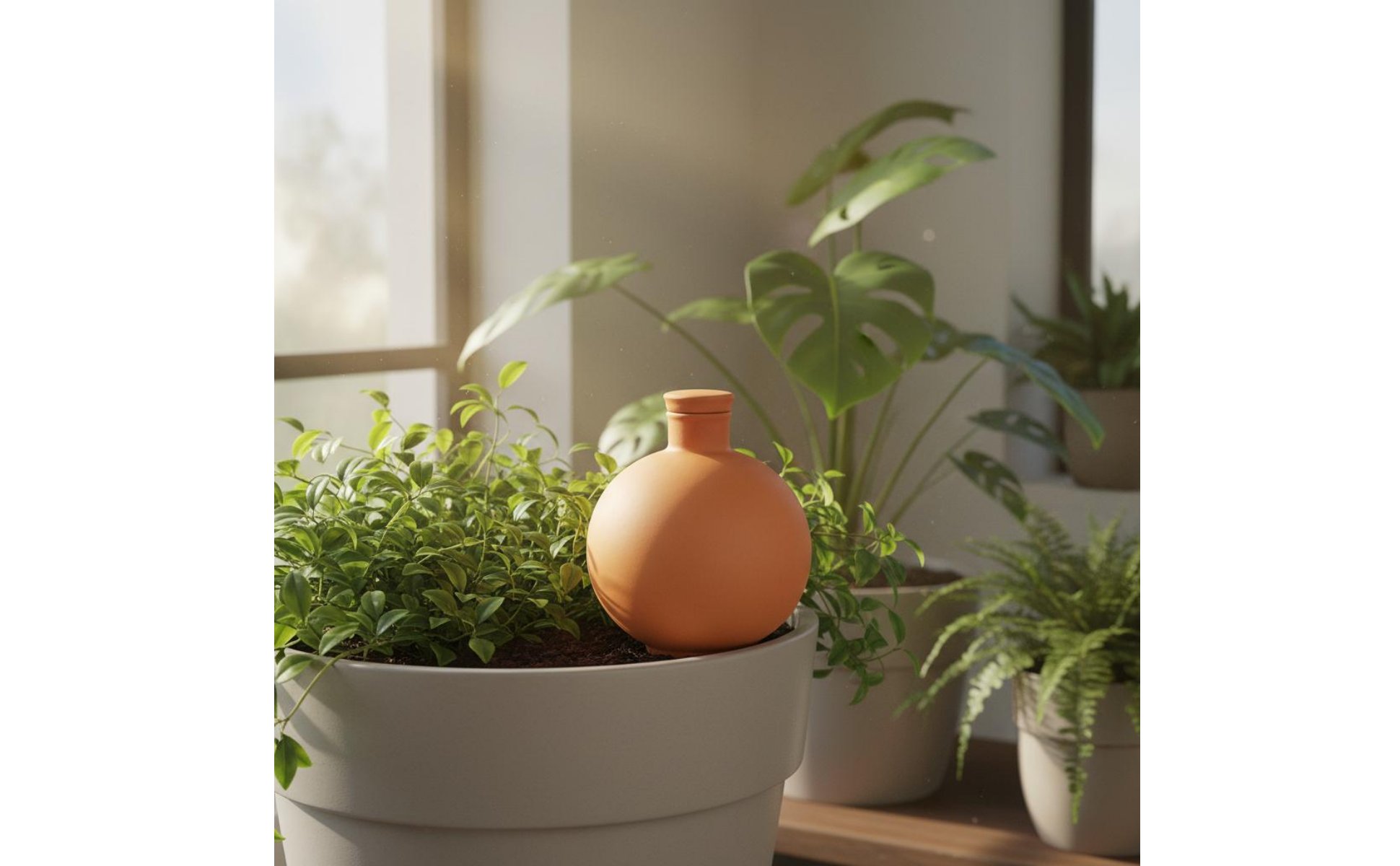 2 Pieces Terracotta Olla Automatic Irrigation Olla Watering Pot Easy Plant Care