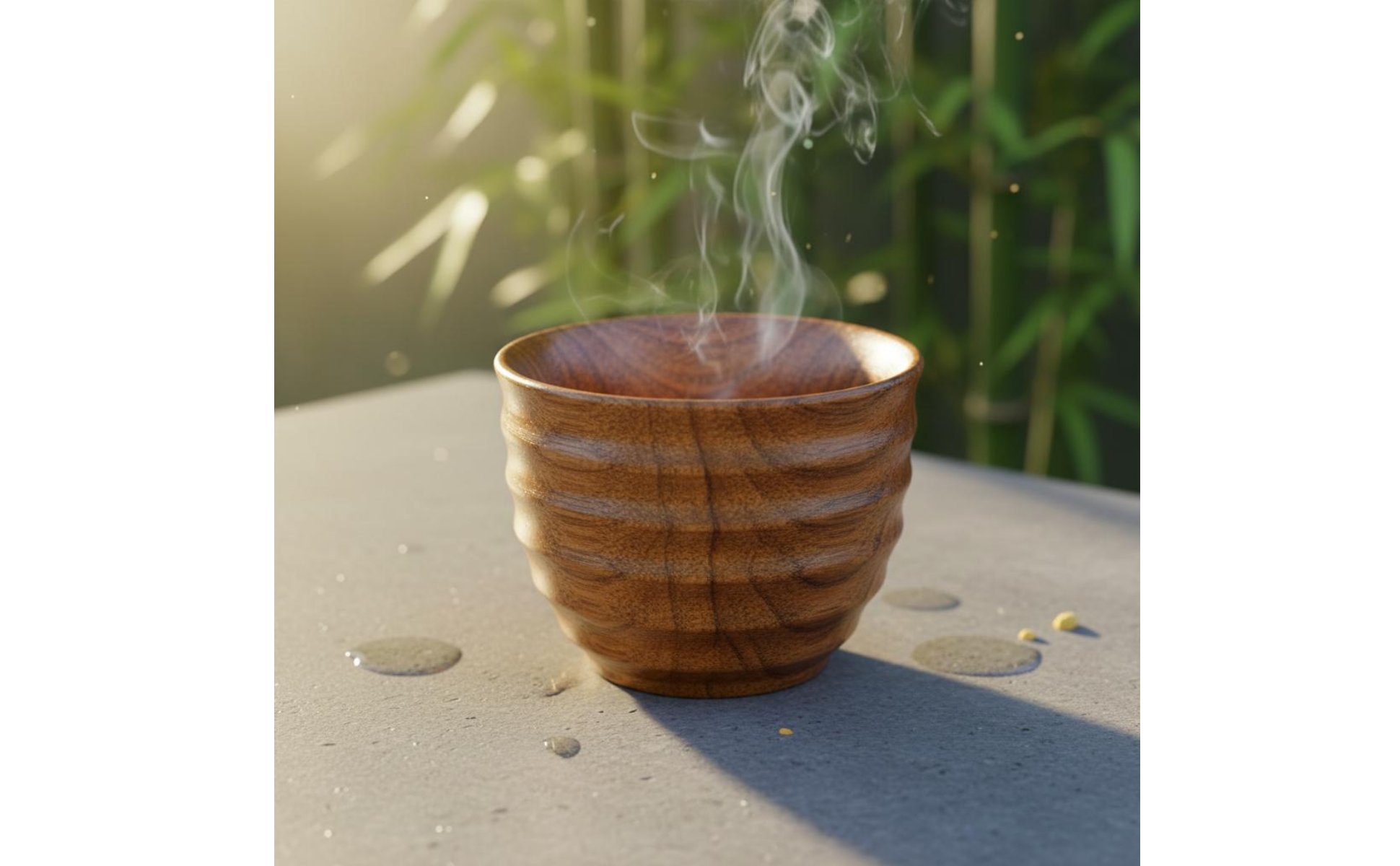 Japanese & Design Wooden Mug Scald-Resistant Wooden Beverage Vessel
