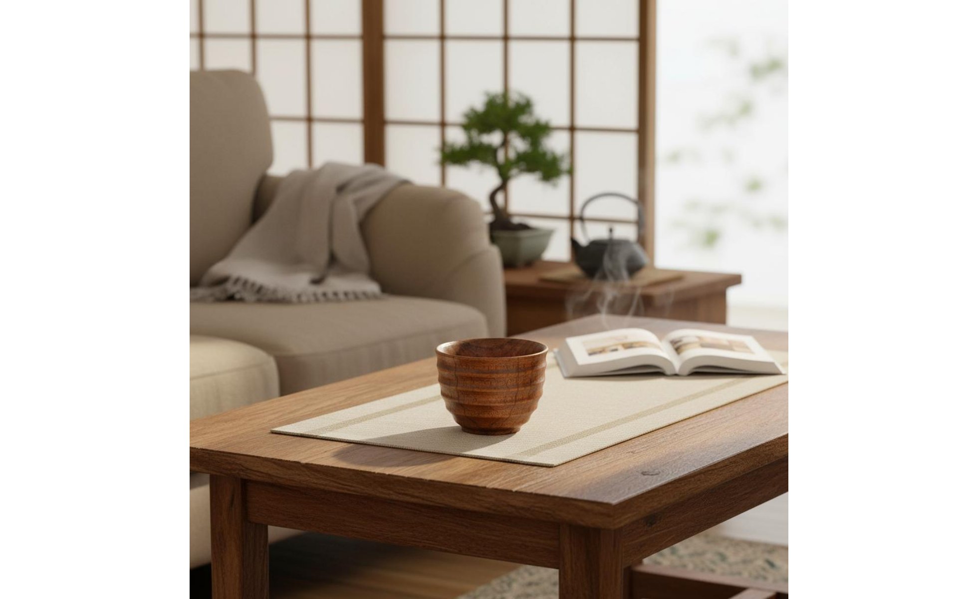 Japanese & Design Wooden Mug Scald-Resistant Wooden Beverage Vessel