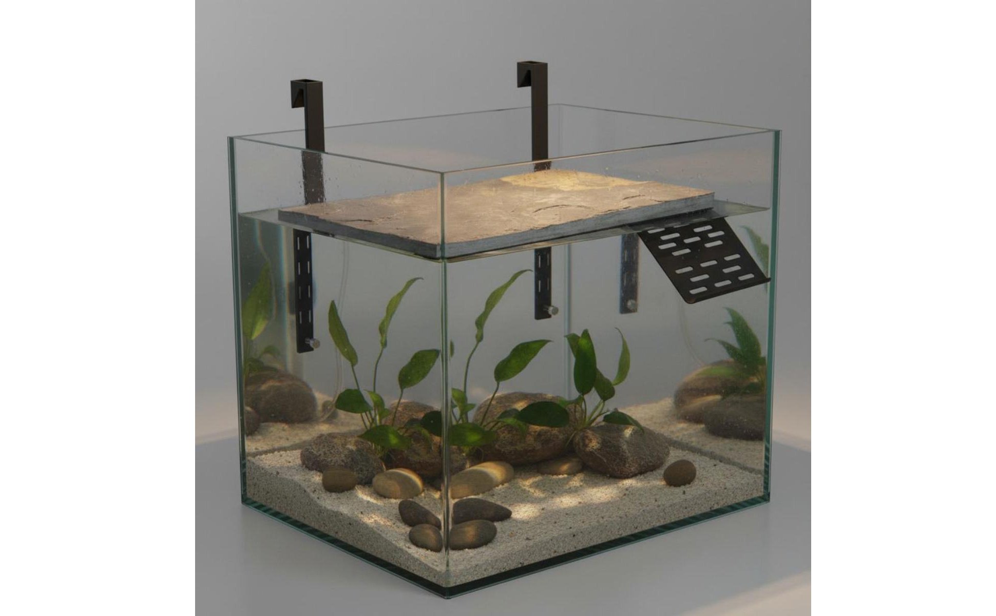 Wall Mounted Turtle Platform Natural Stone Look Turtle Basking Dock Space Saving