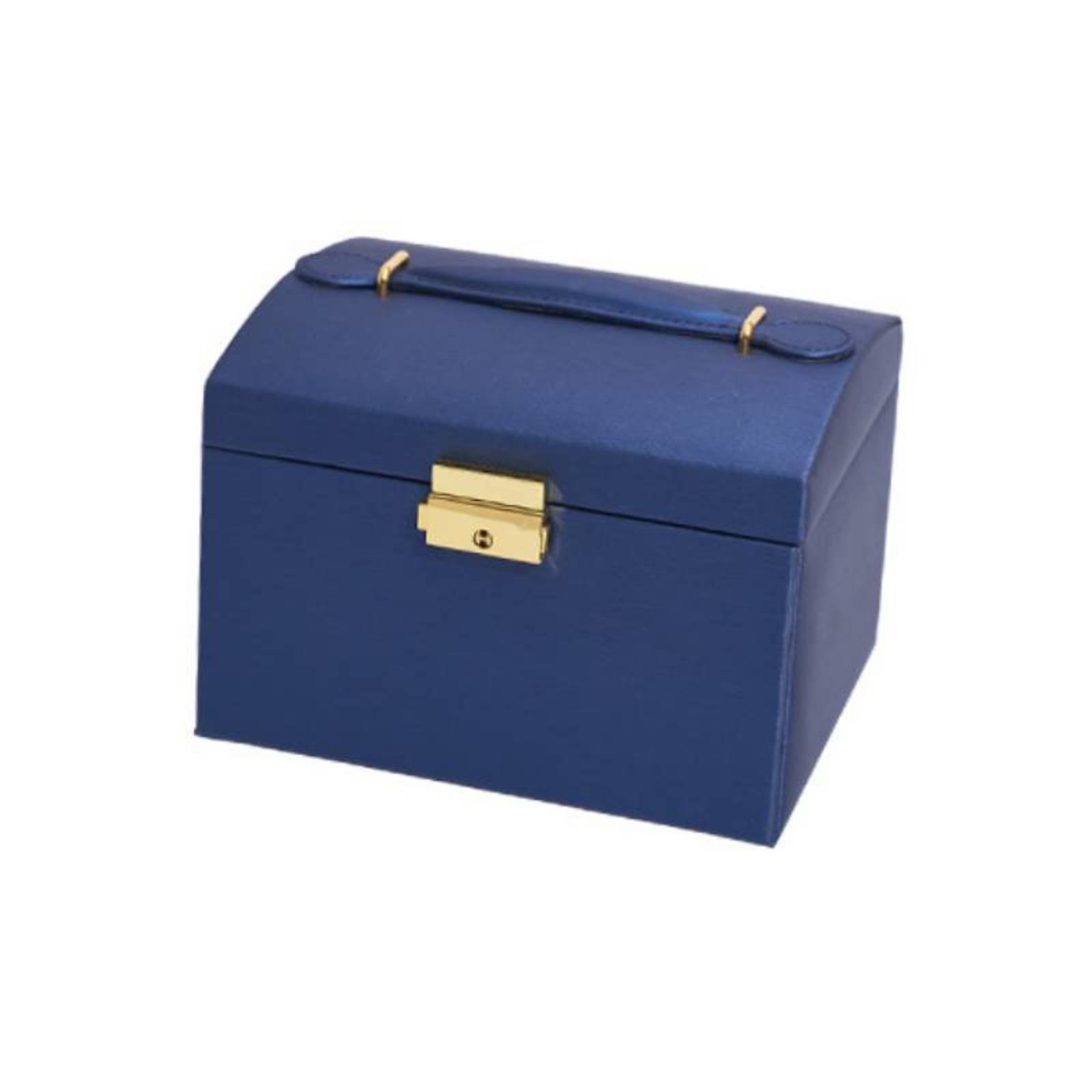Large Capacity Three Layer Jewelry Box Dust-Resistant Lockable Jewelry Box Easy to Clean for Travel