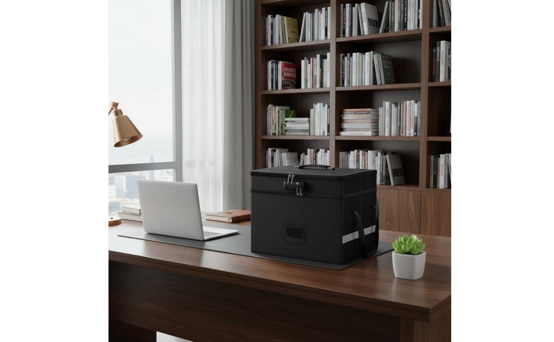 Fireproof Document Storage Case Detachable Double Layer Fireproof Document Box