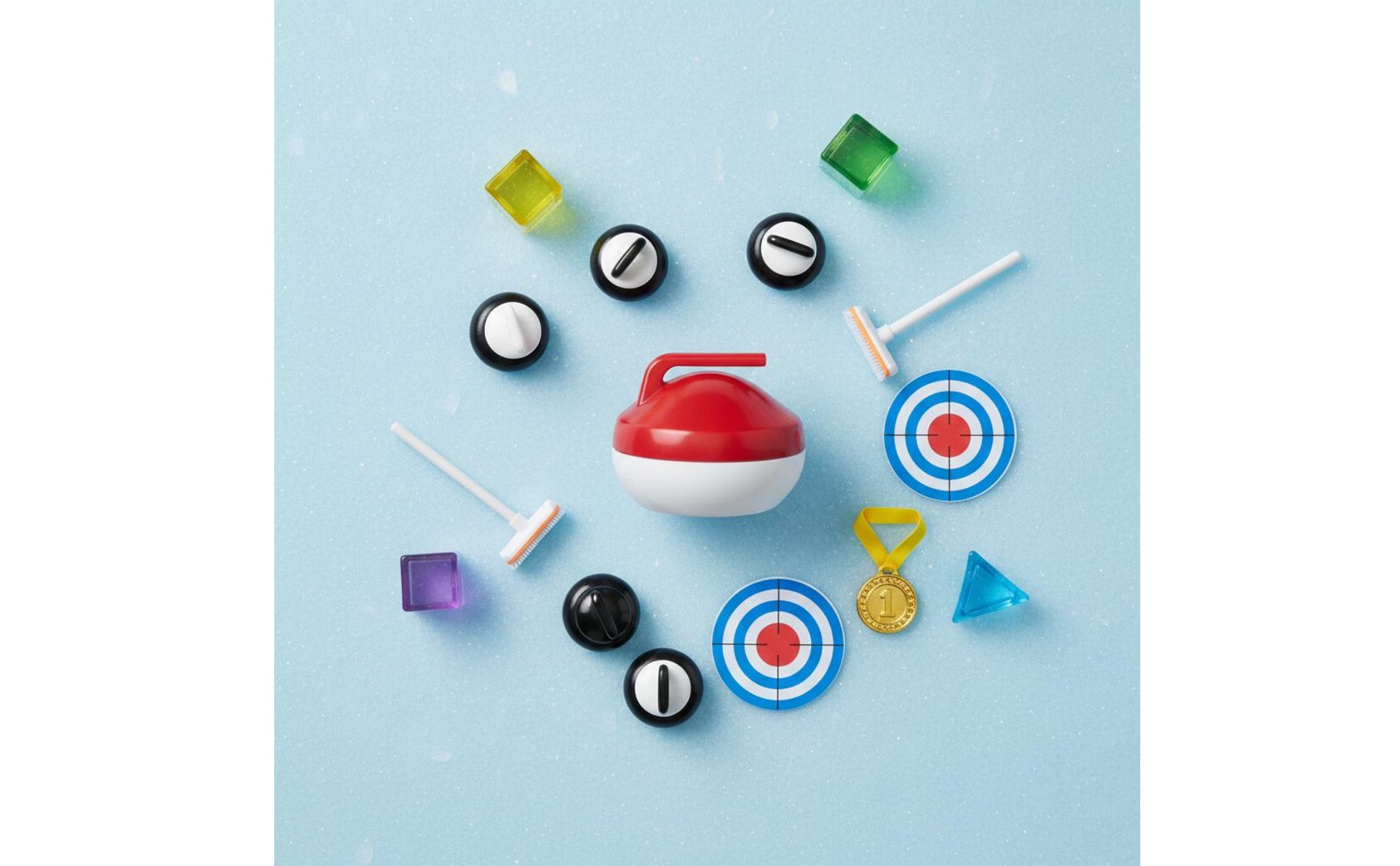 Tisch Curling Spiel Schnell Aufgebaut Mini-Curling-Set Stecksystem Für Drinnen