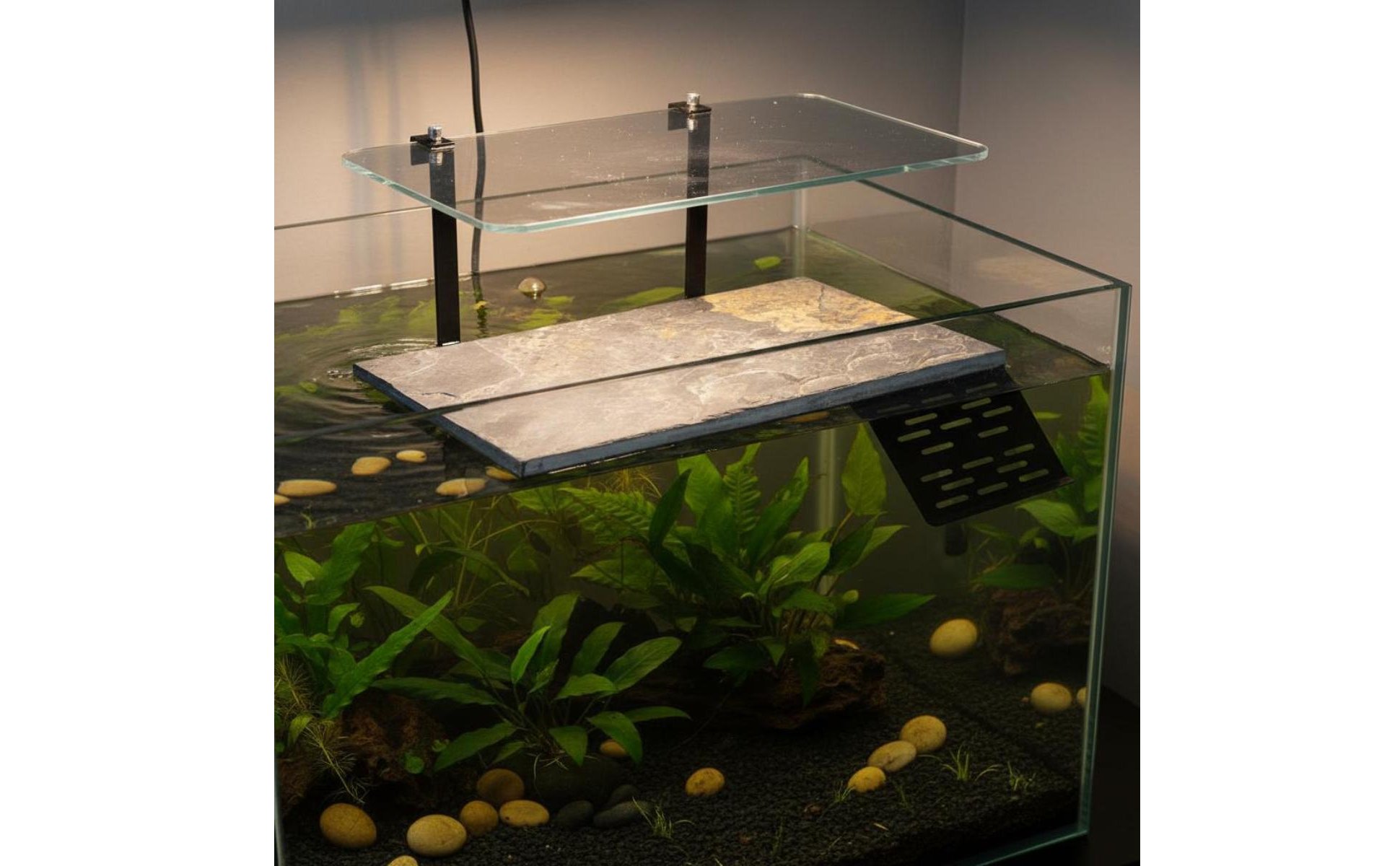 Wall Mounted Turtle Platform Natural Stone Look Turtle Basking Dock Space Saving
