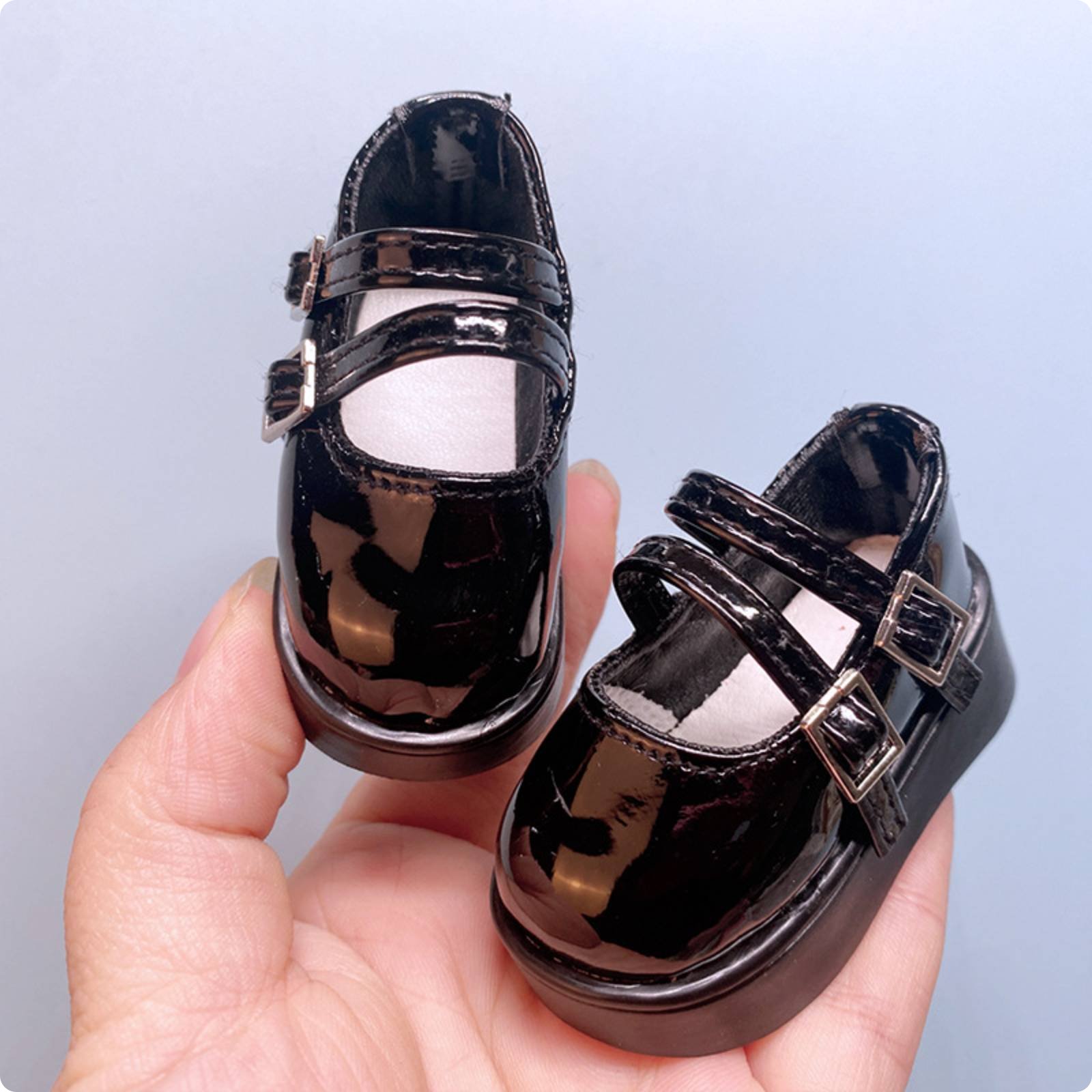 Double Buckle Doll Shoes Adorable Design Thick Sole Doll Shoes Easy to Wear