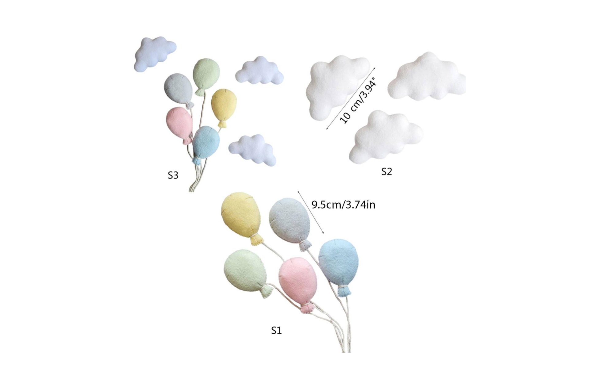 Newborn Photo Prop Set Easy to Use Textile Balloon Set Lightweight for Newborns