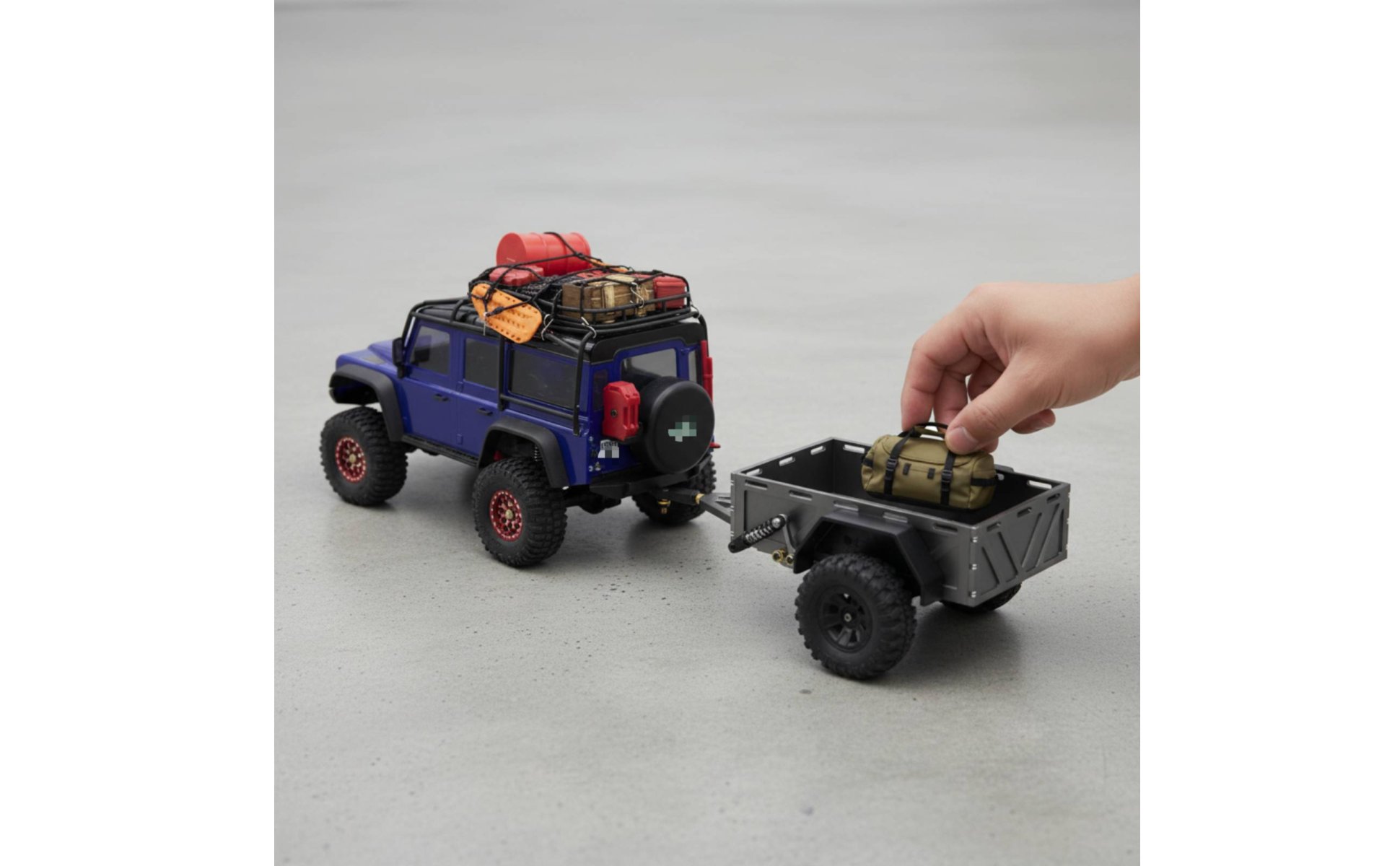Rc-Anhänger ohne Beschädigung montierbar Mini-Modellanhänger realistische Optik
