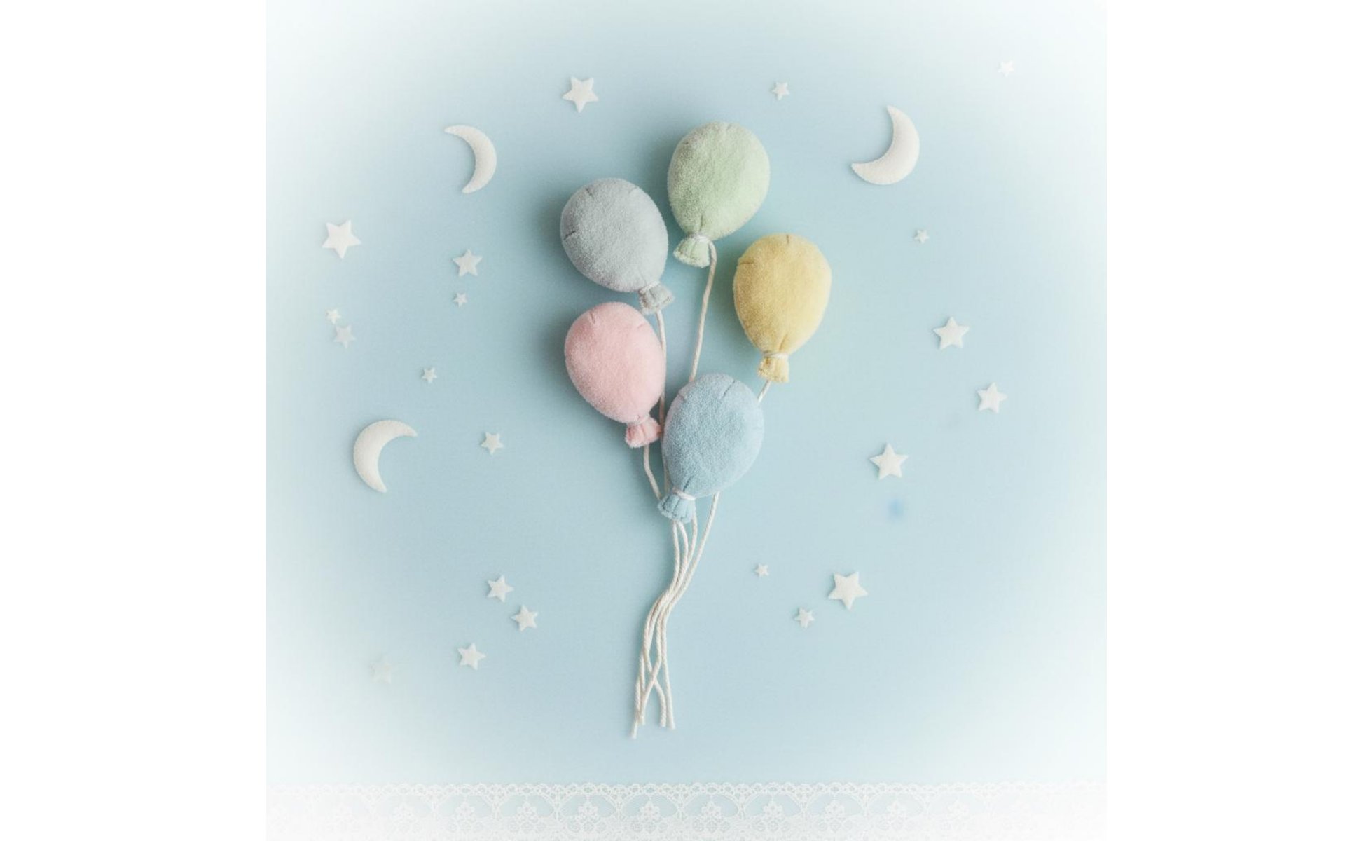Newborn Photo Prop Set Easy to Use Textile Balloon Set Lightweight for Newborns