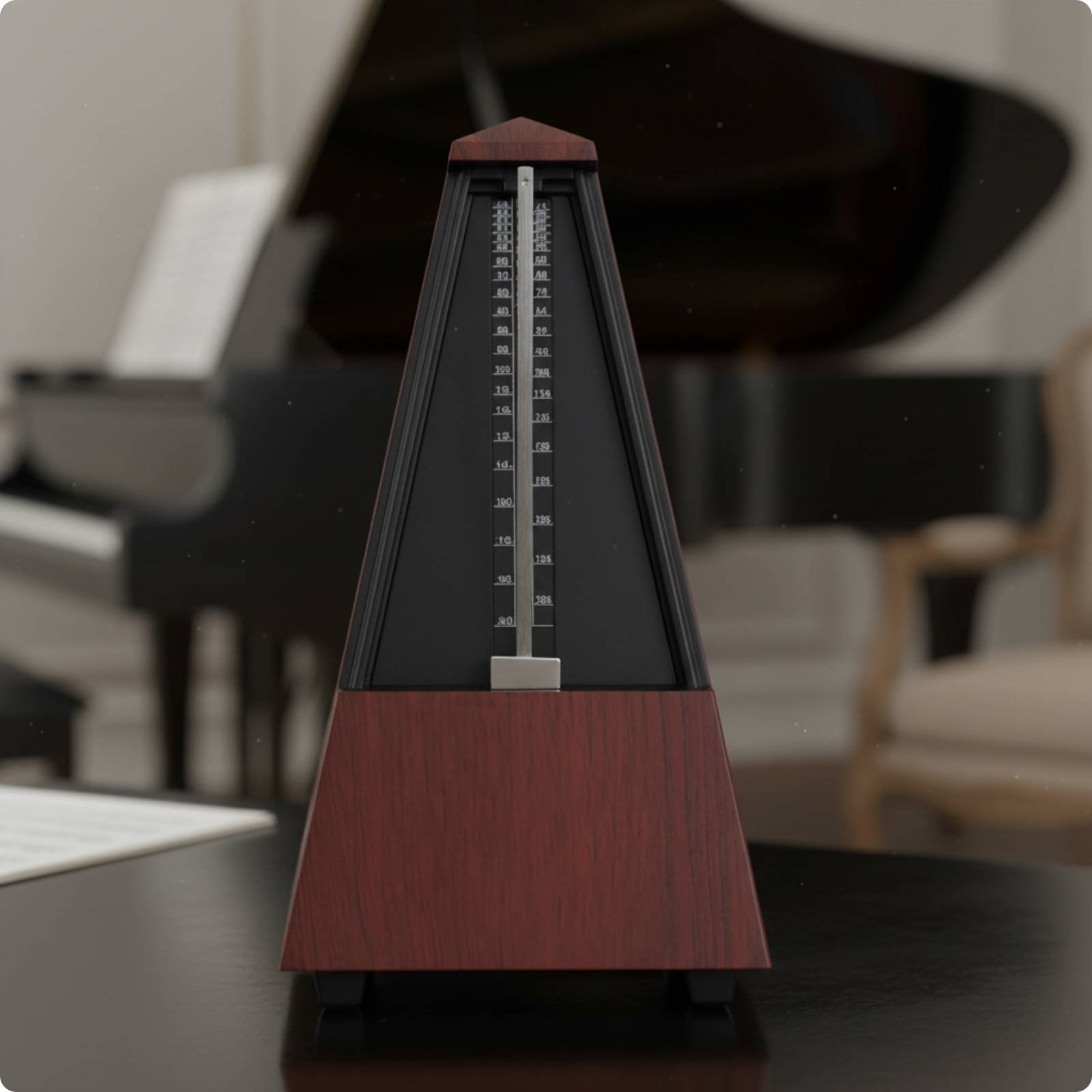 Upright Metronome Clear Sound Mechanical Metronome Easy to Read Scale