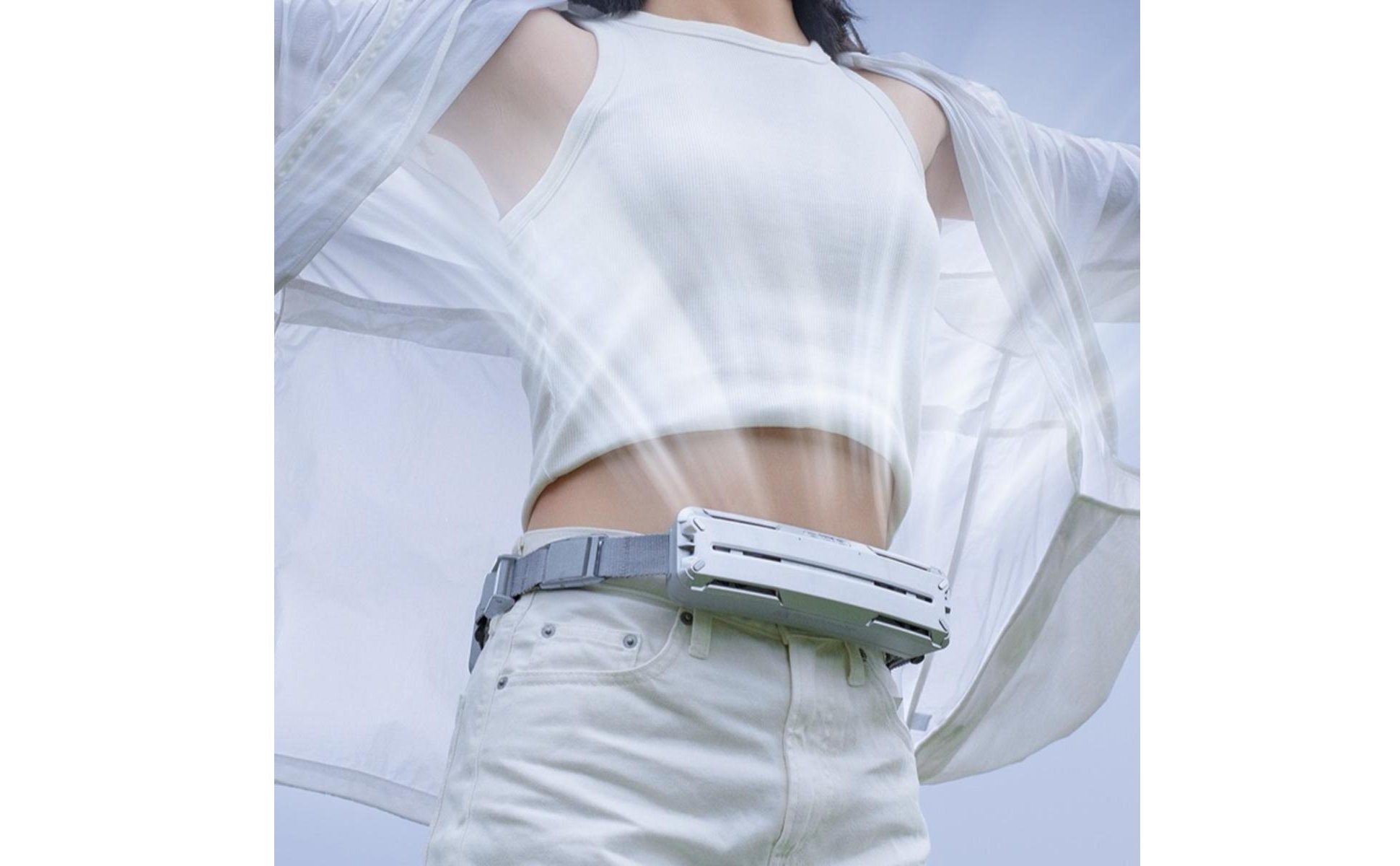 USB Rechargeable Waist Fan Mini Waist Fan Hands-Unrestricted for Outdoor, Travel