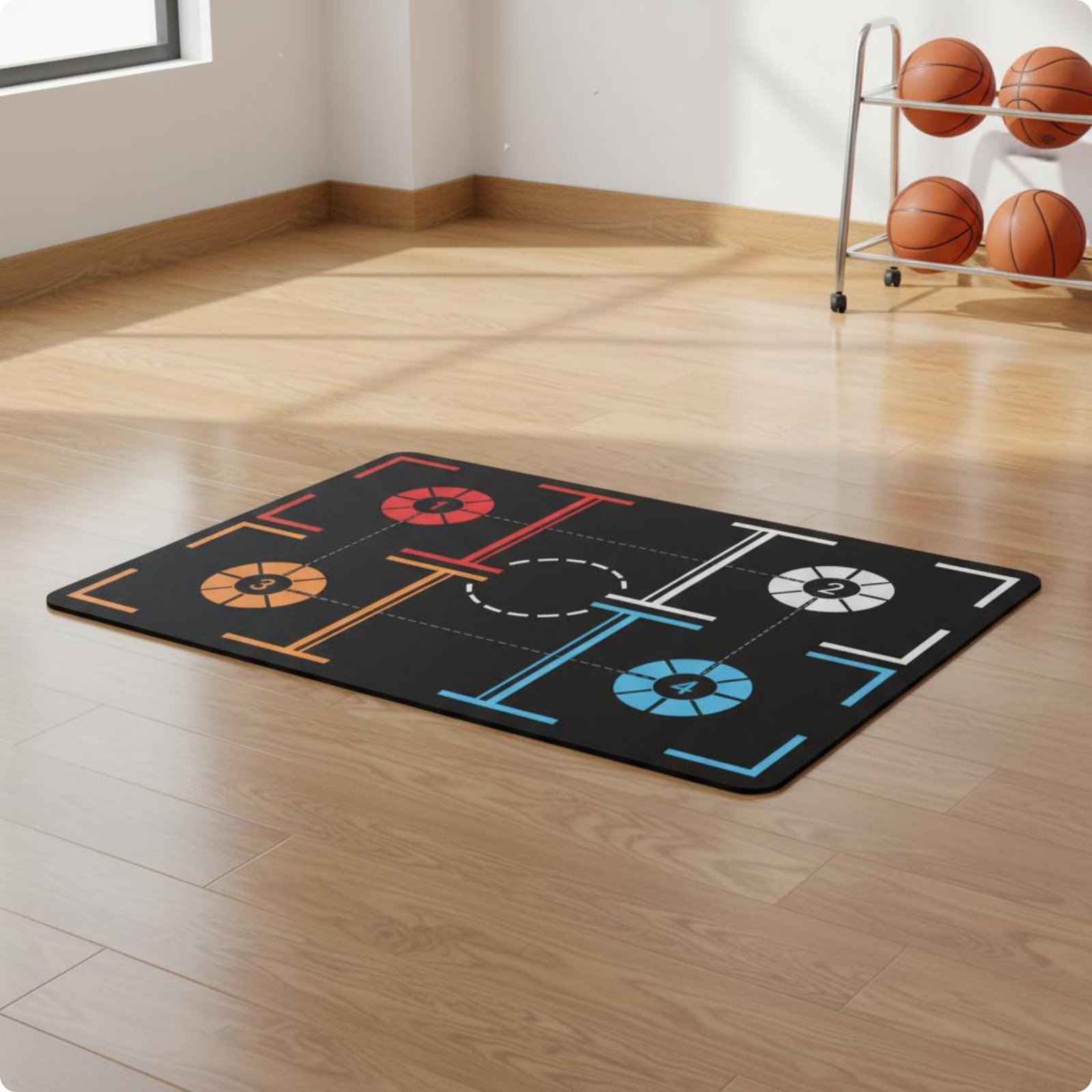 Sports Training Mat Rubber Sports Footwork Training Mat Indoor Use for