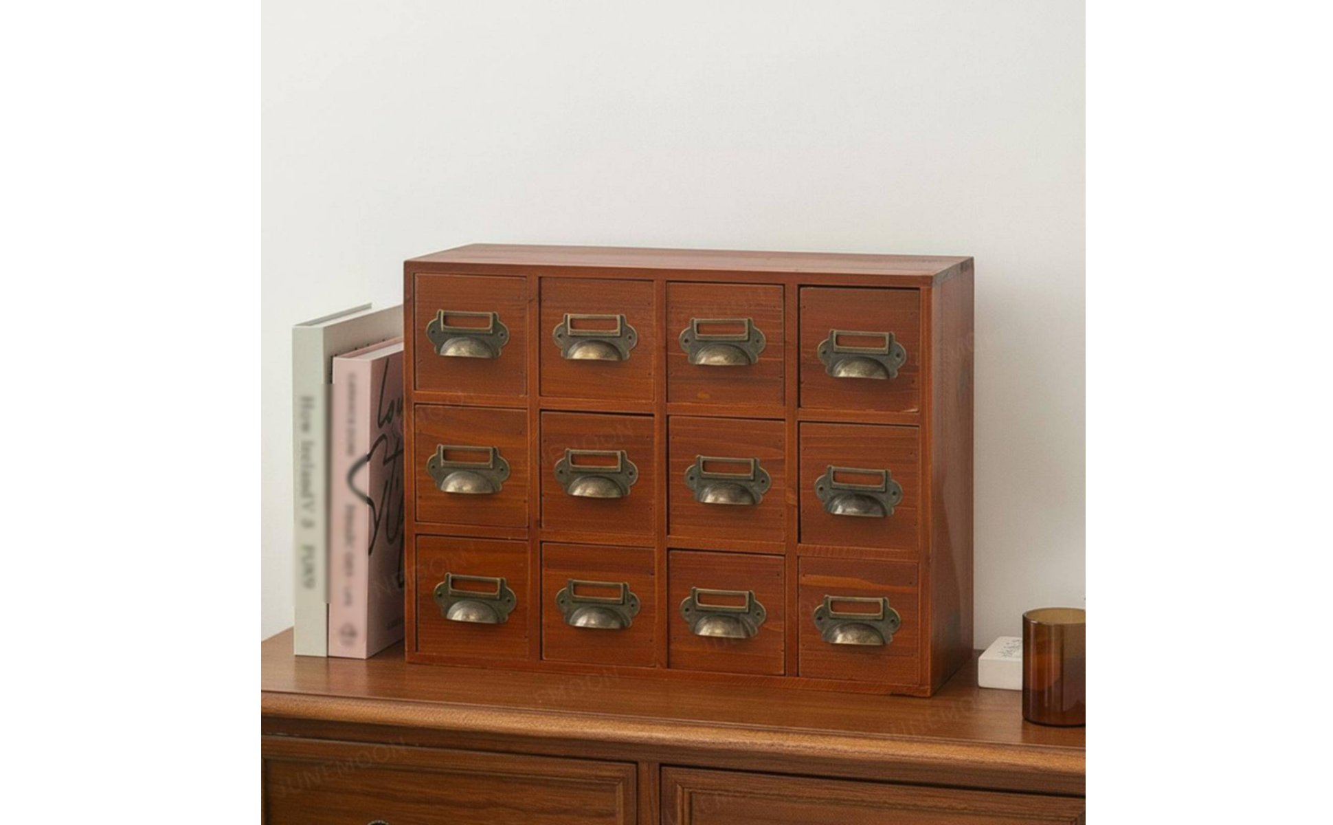 Organiseur de Bureau Multi Tiroirs Design Japonais Boîte à Tiroirs En Bois