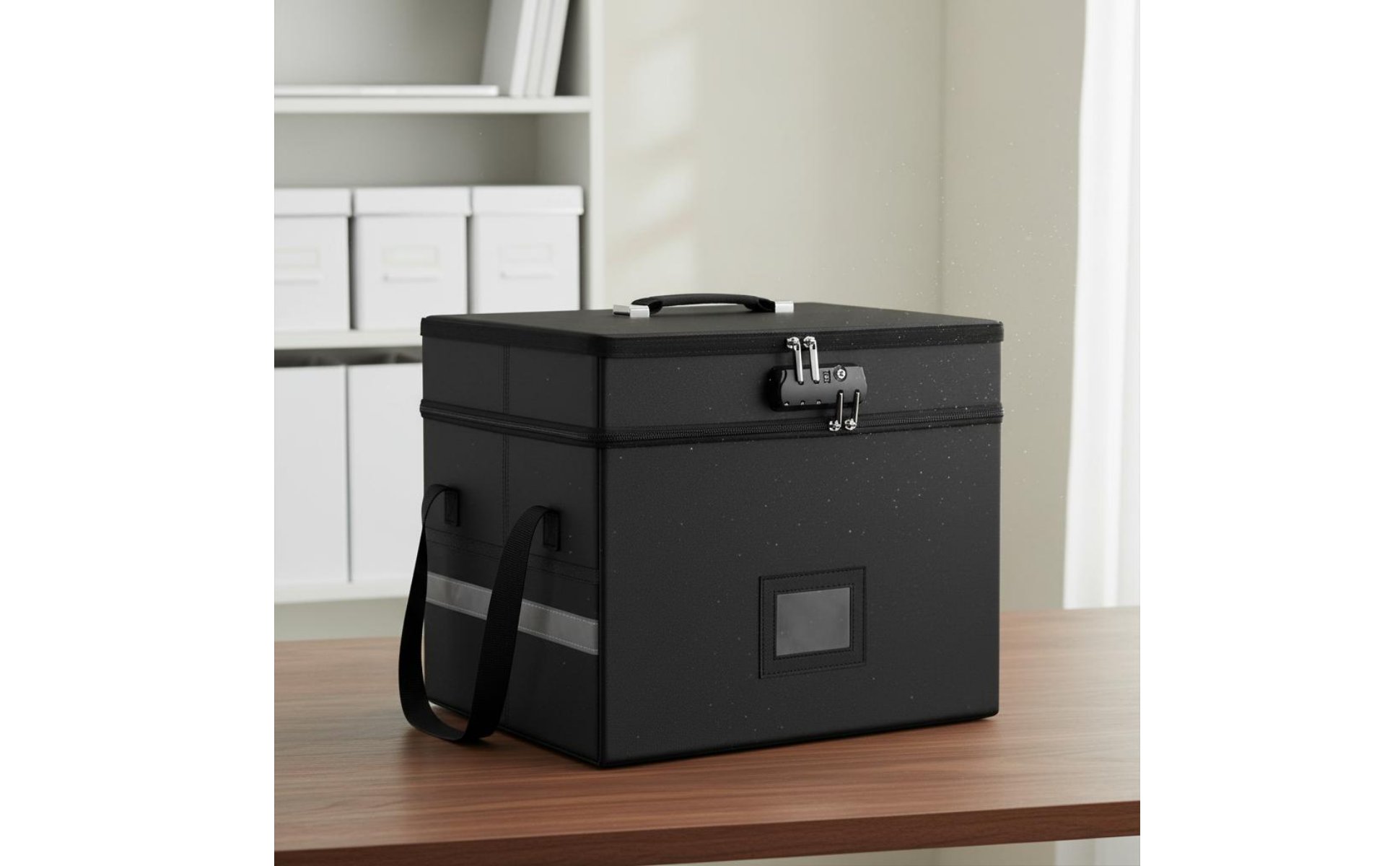 Fireproof Document Storage Case Detachable Double Layer Fireproof Document Box