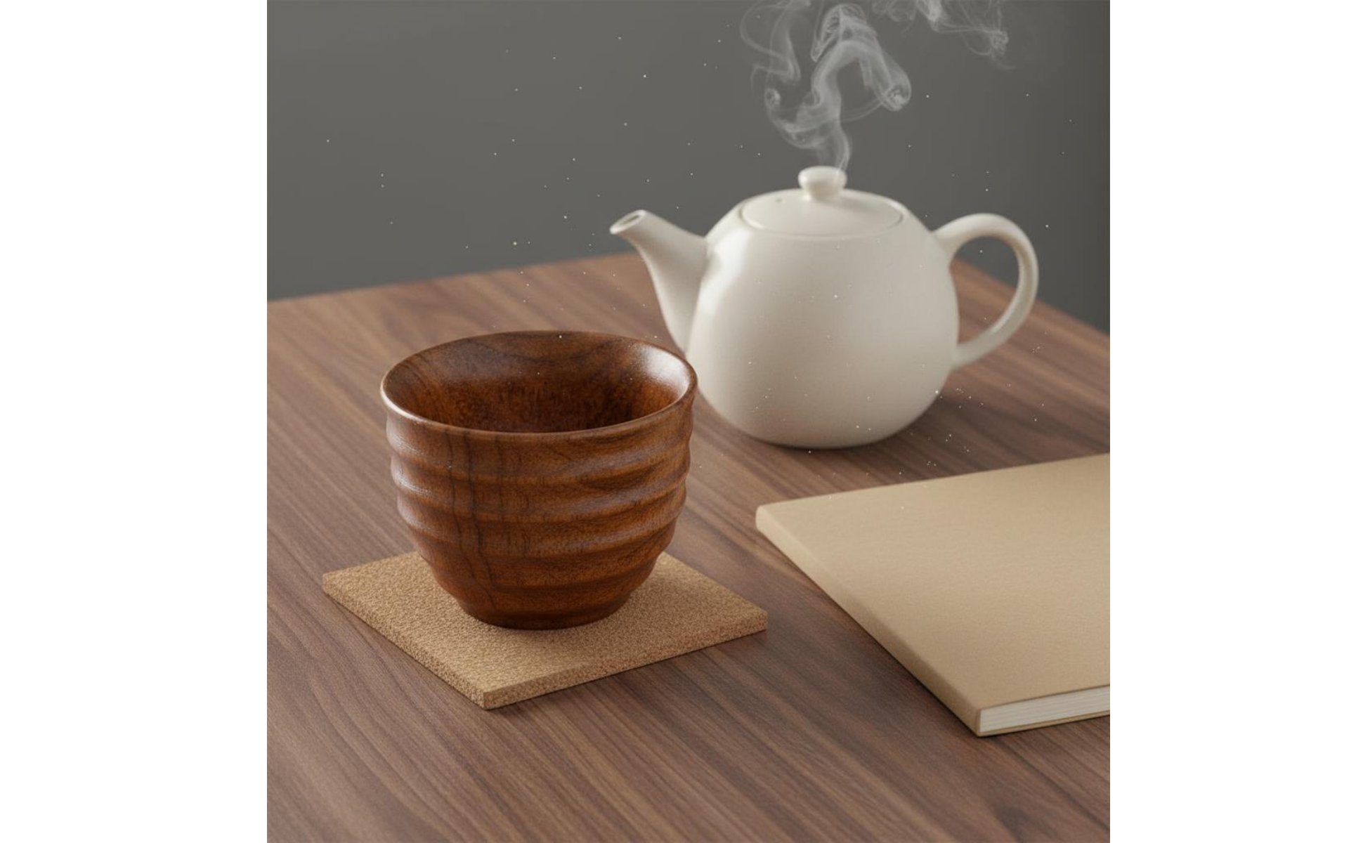 Japanese & Design Wooden Mug Scald-Resistant Wooden Beverage Vessel