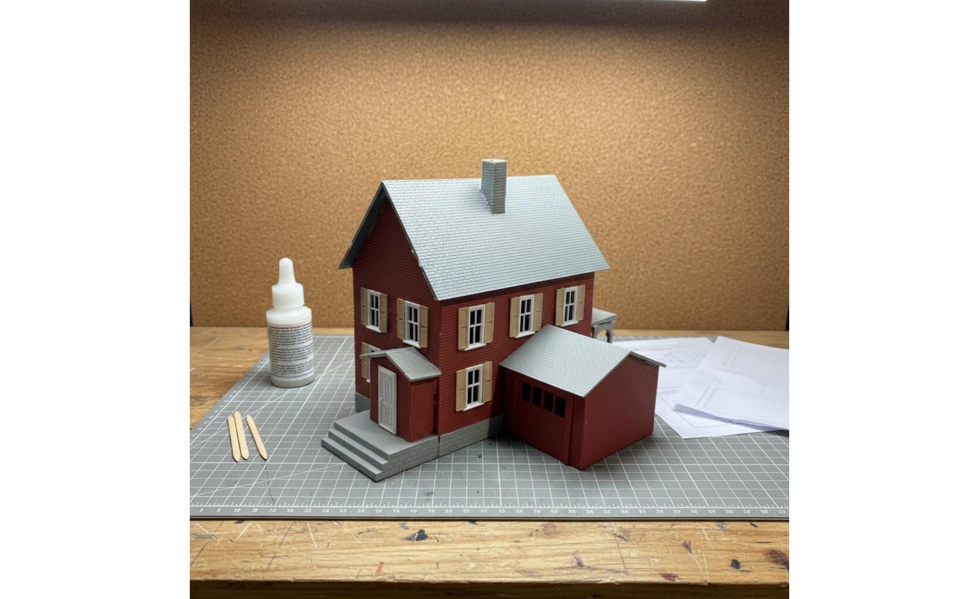 1/87 Scale House Kit European Design HO Scale Building Model Highly Detailed