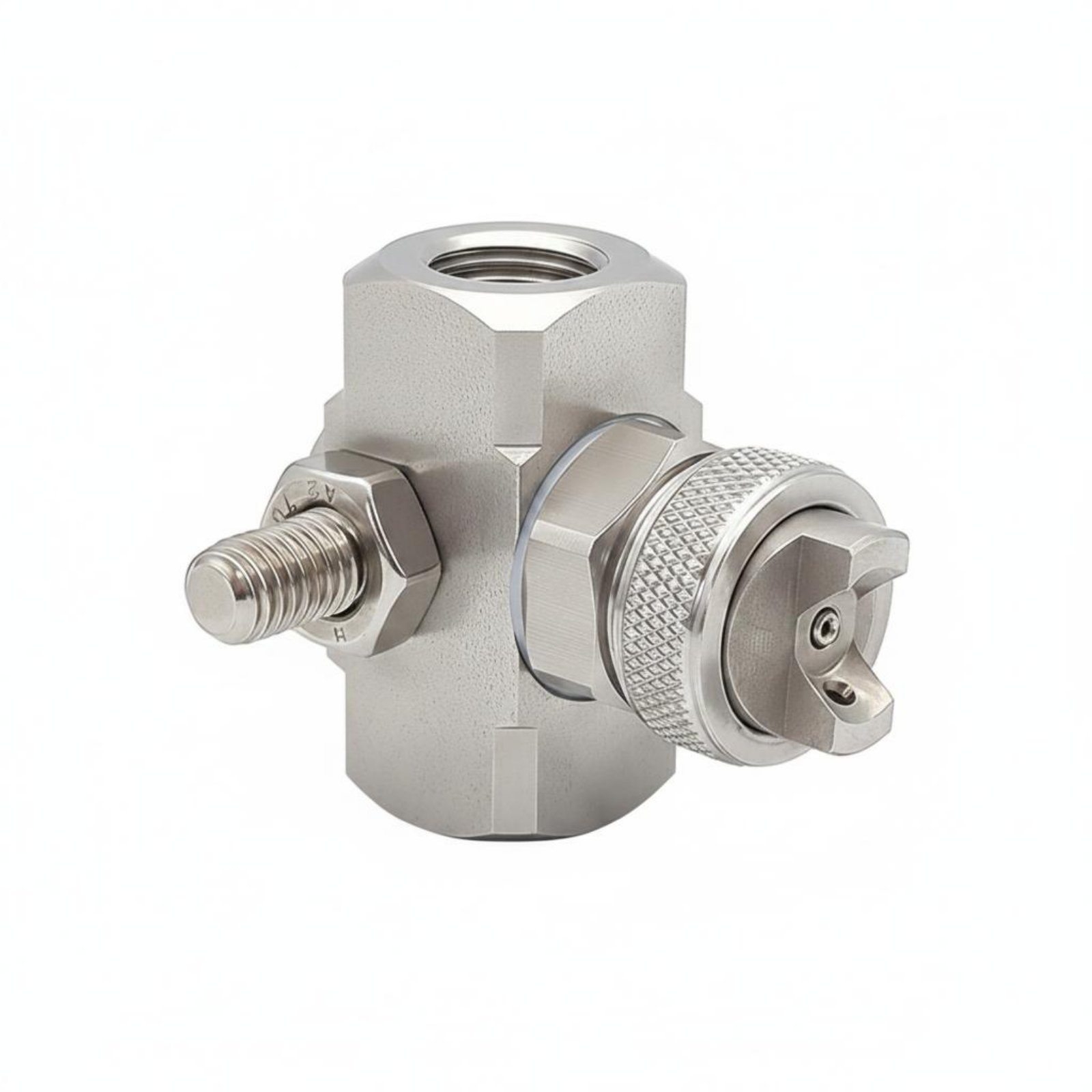 304 Stainless Steel Air Water Mist Nozzle Adjustable Air Atomizing Nozzle Humidifying for Humidification, Spraying System