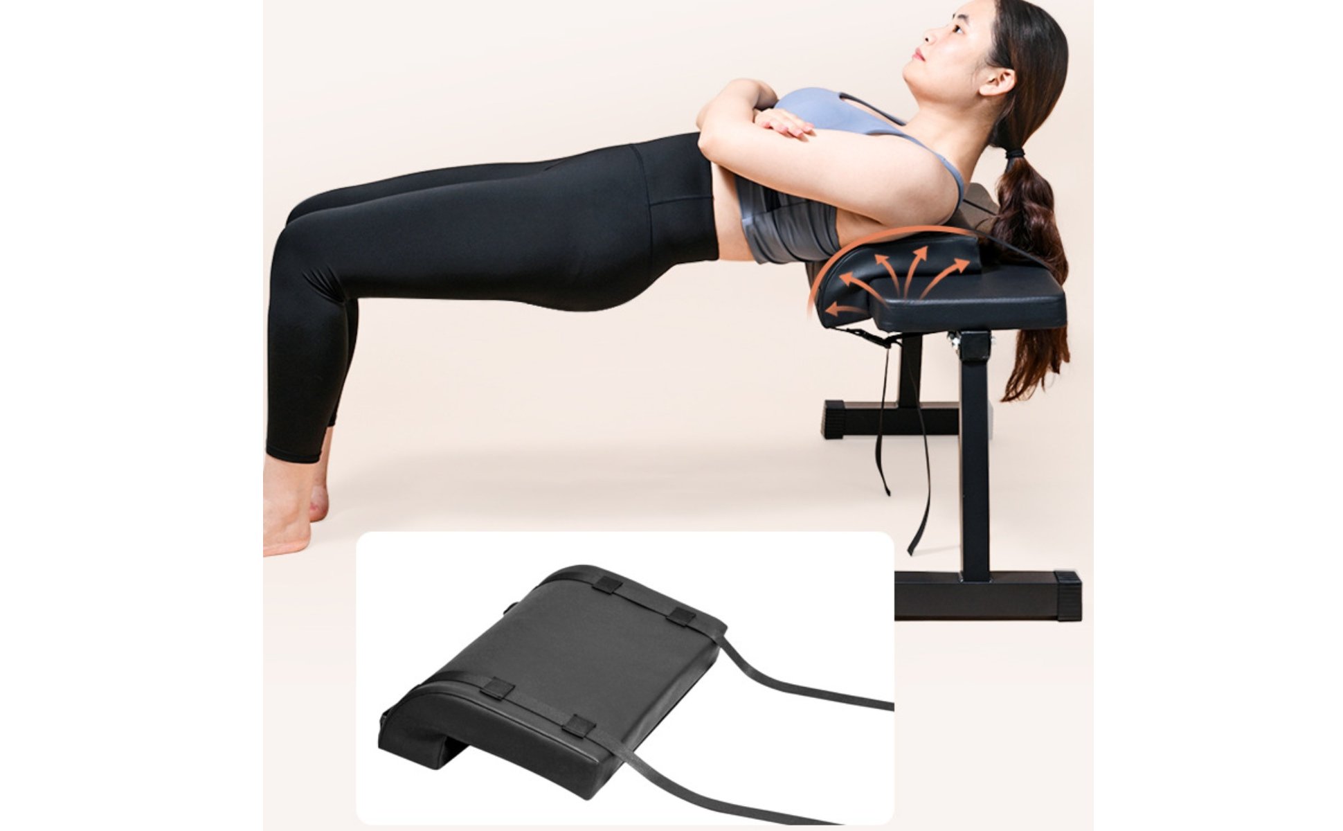 Hip Thrust Pad Thick Cushioned Glute Bridge Pad Easy to Clean for Gym, Beginners