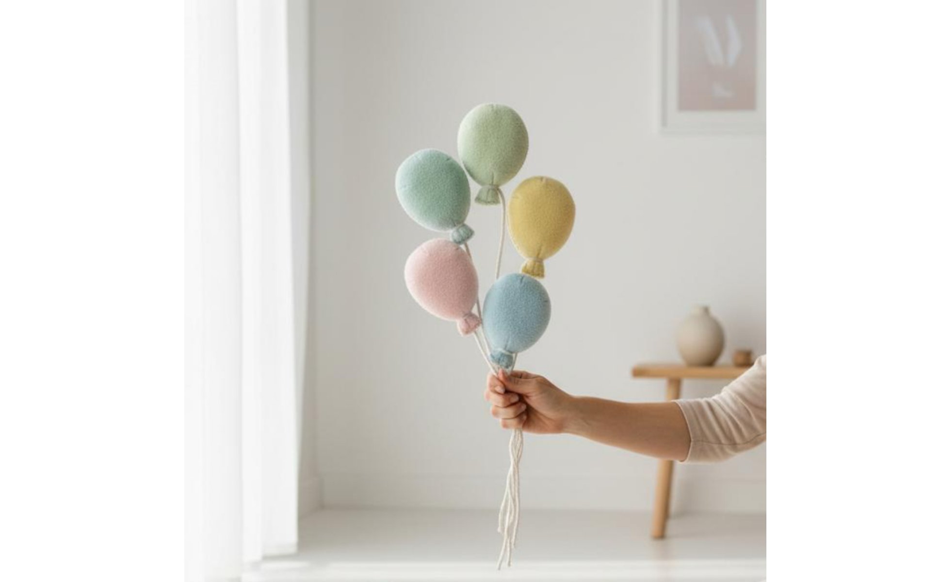 Newborn Photo Prop Set Easy to Use Textile Balloon Set Lightweight for Newborns