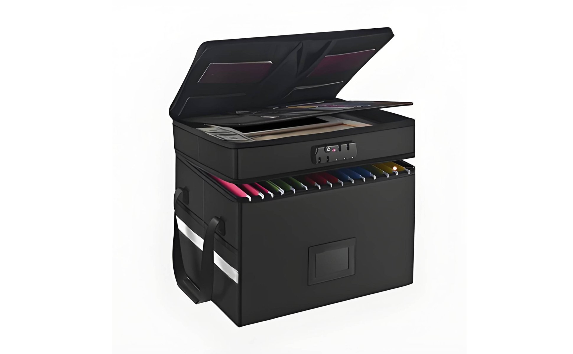 Fireproof Document Storage Case Detachable Double Layer Fireproof Document Box
