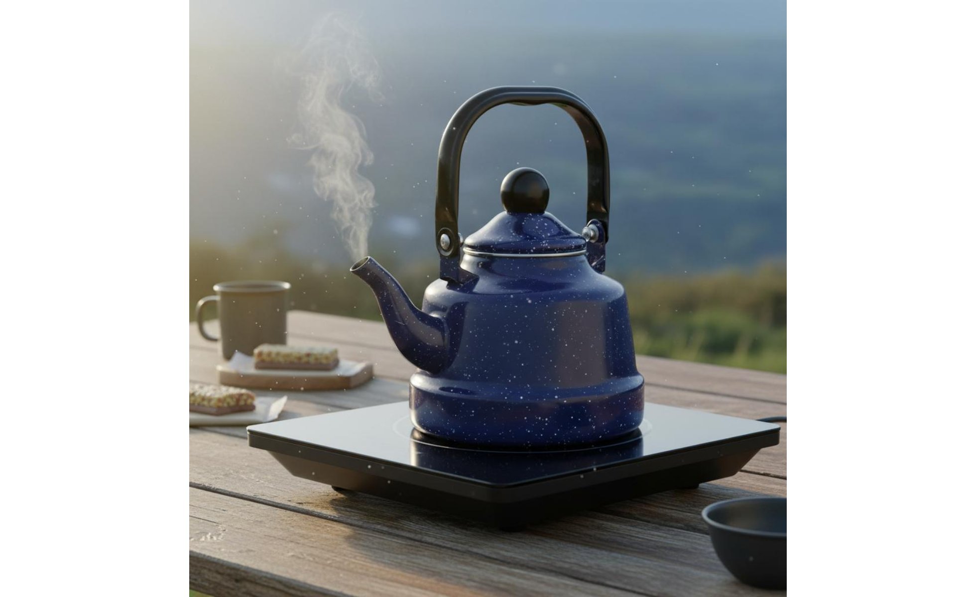 Induction Kettle Starry Speckled Design Enamel Kettle Retro European Design