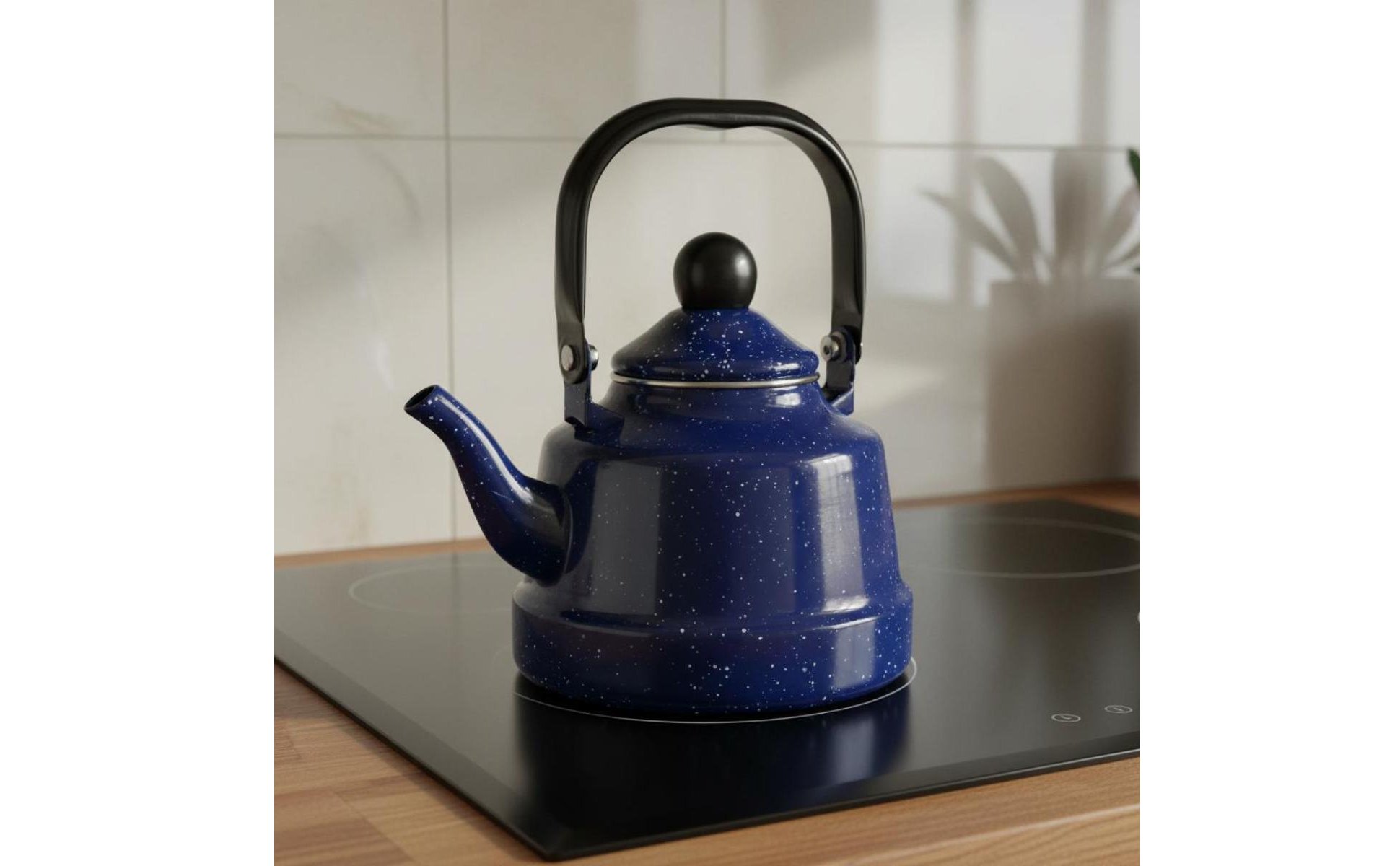 Induction Kettle Starry Speckled Design Enamel Kettle Retro European Design