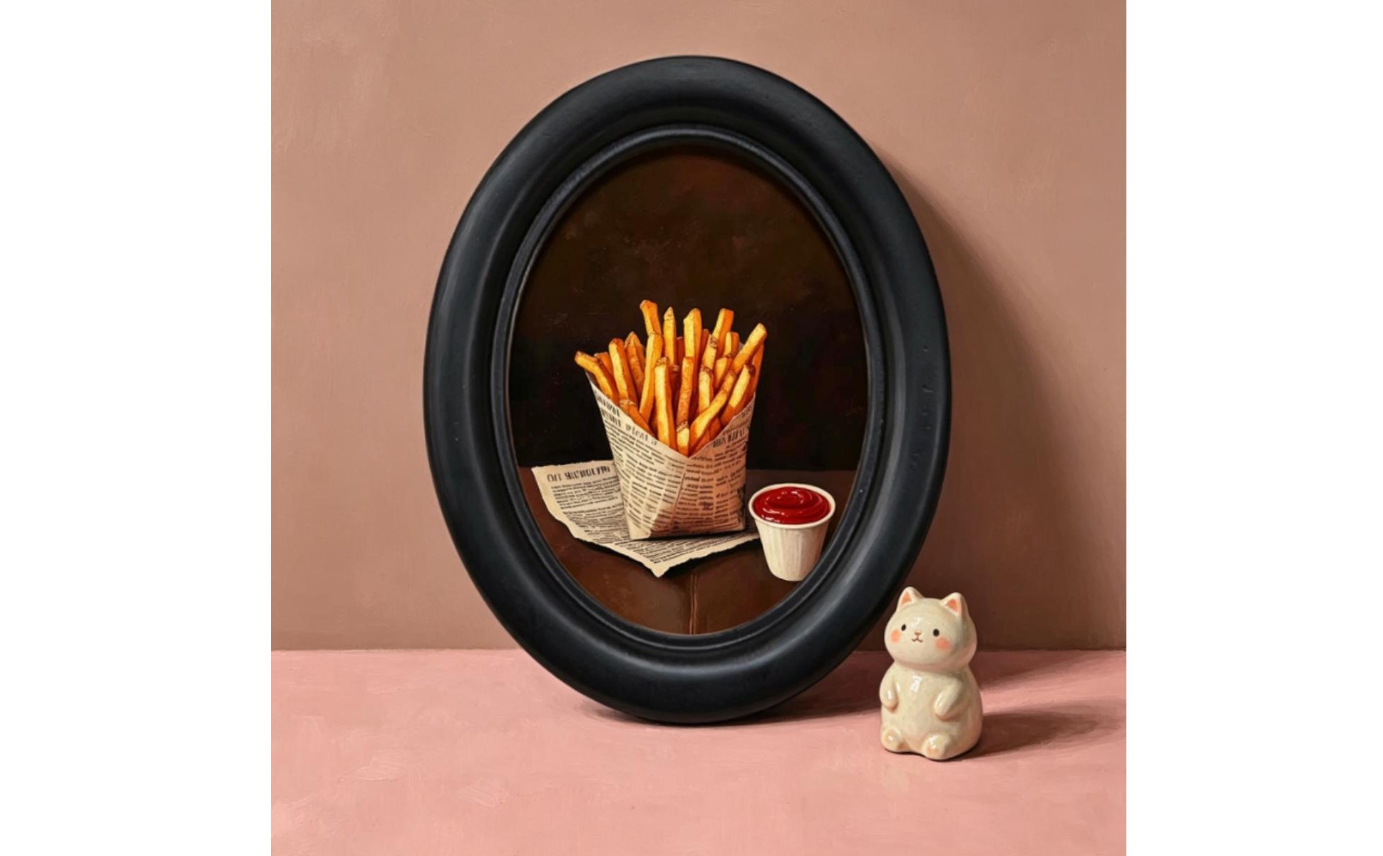 Retro Food Art Frame Creative Design for Restaurant, Dining Area