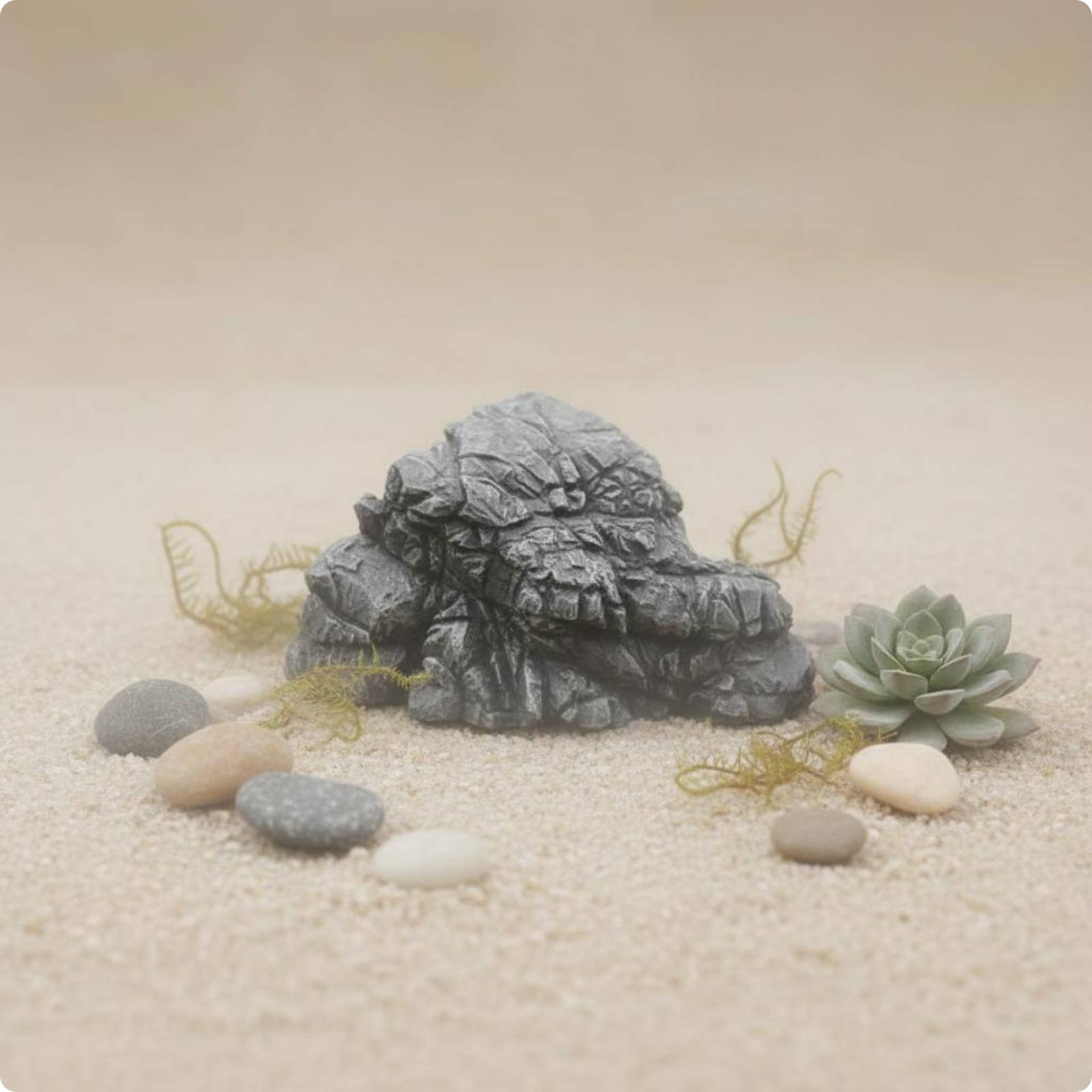 Terrarium Hide Cave Easy to Assimilate Naturally Pet Habitat Decor Sturdy Build