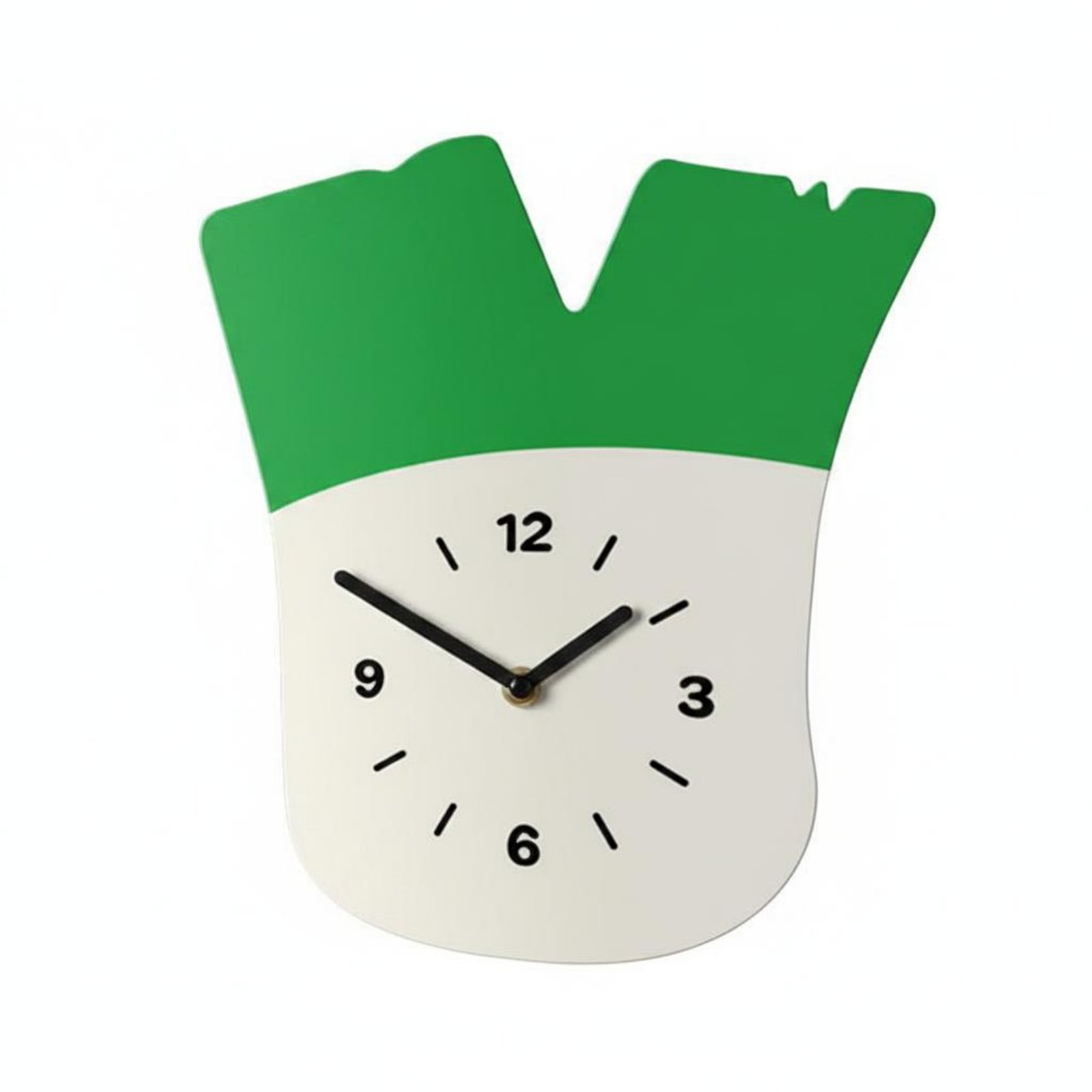 Onion Shaped Clock No Drill Cartoon Wall Clock Operated Home Decor