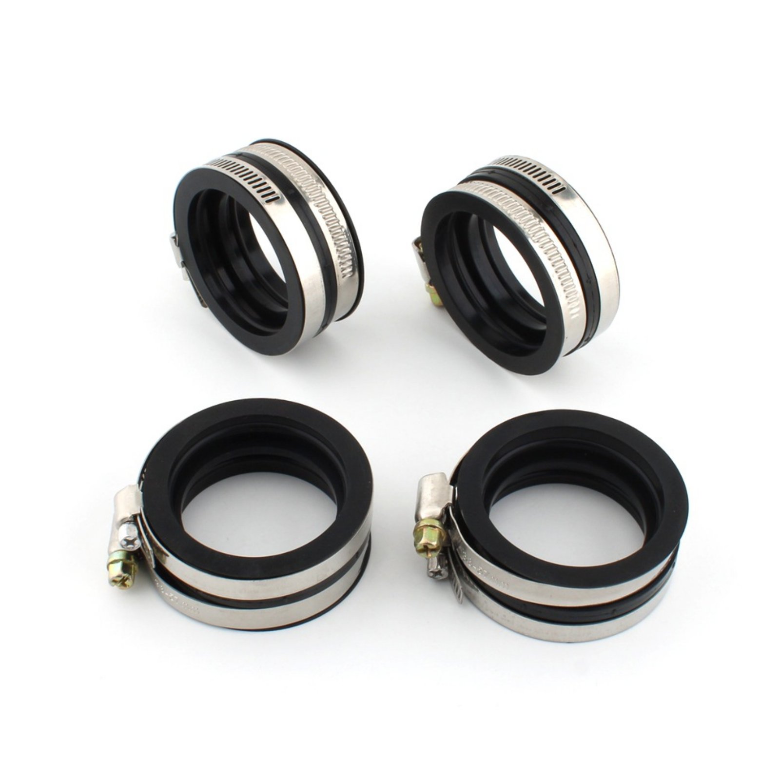 4 Pieces Rubber Air Filter Throat Connector Black Carburetor Intake Boot Direct Fit Carburetor Interface Tube Aftermarket for Replacement, Motorbike Repair