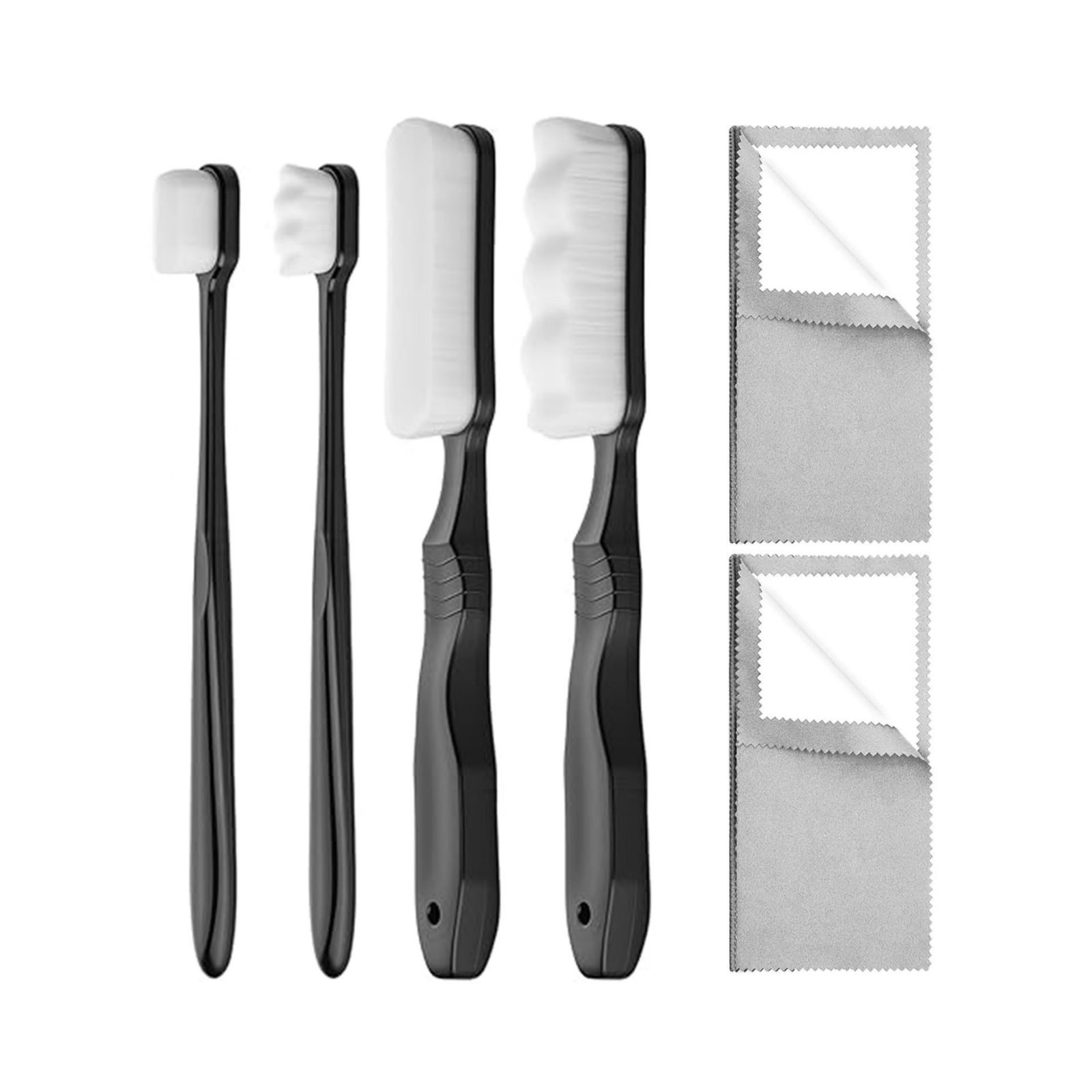 6 Pieces Silver Polishing Cloth Easy to Use Silver Polishing Cloth Set Harsh Jewelry Cleaning Brush