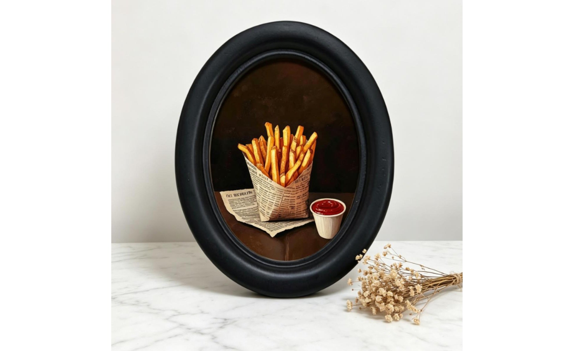 Retro Food Art Frame Creative Design for Restaurant, Dining Area
