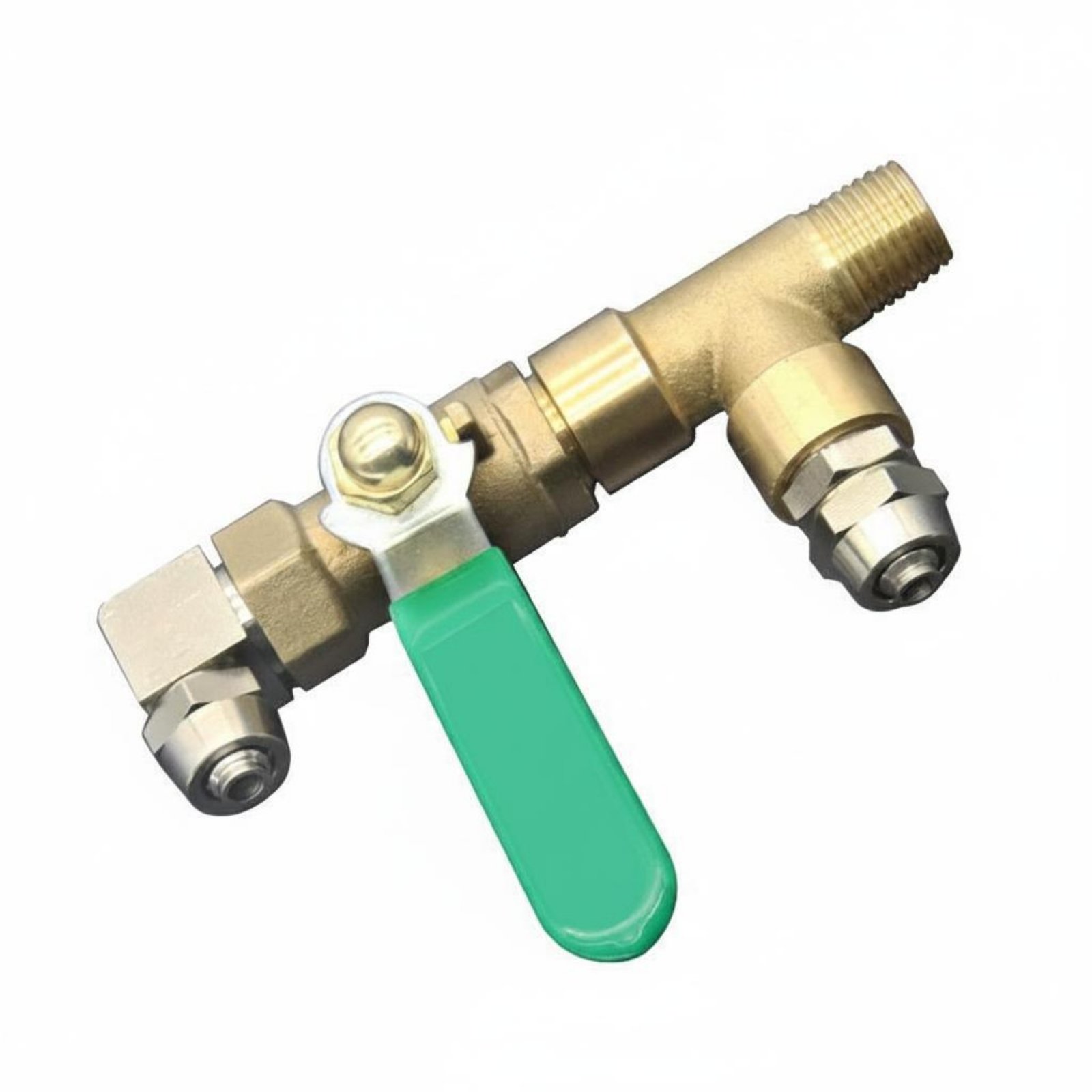 Three Way Spray Fitting Easy to Install Spray Control Connector Leak-Resistant Car Wash Foam for Auto Detailing