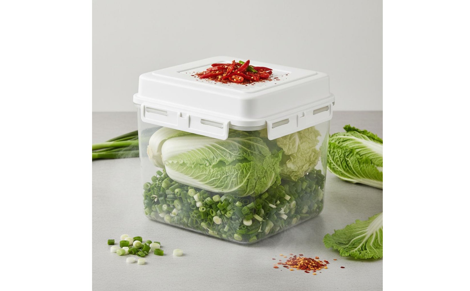 Kimchi Container Refrigerator Safe Sealed Pickle Box Easy to Clean for Pickling