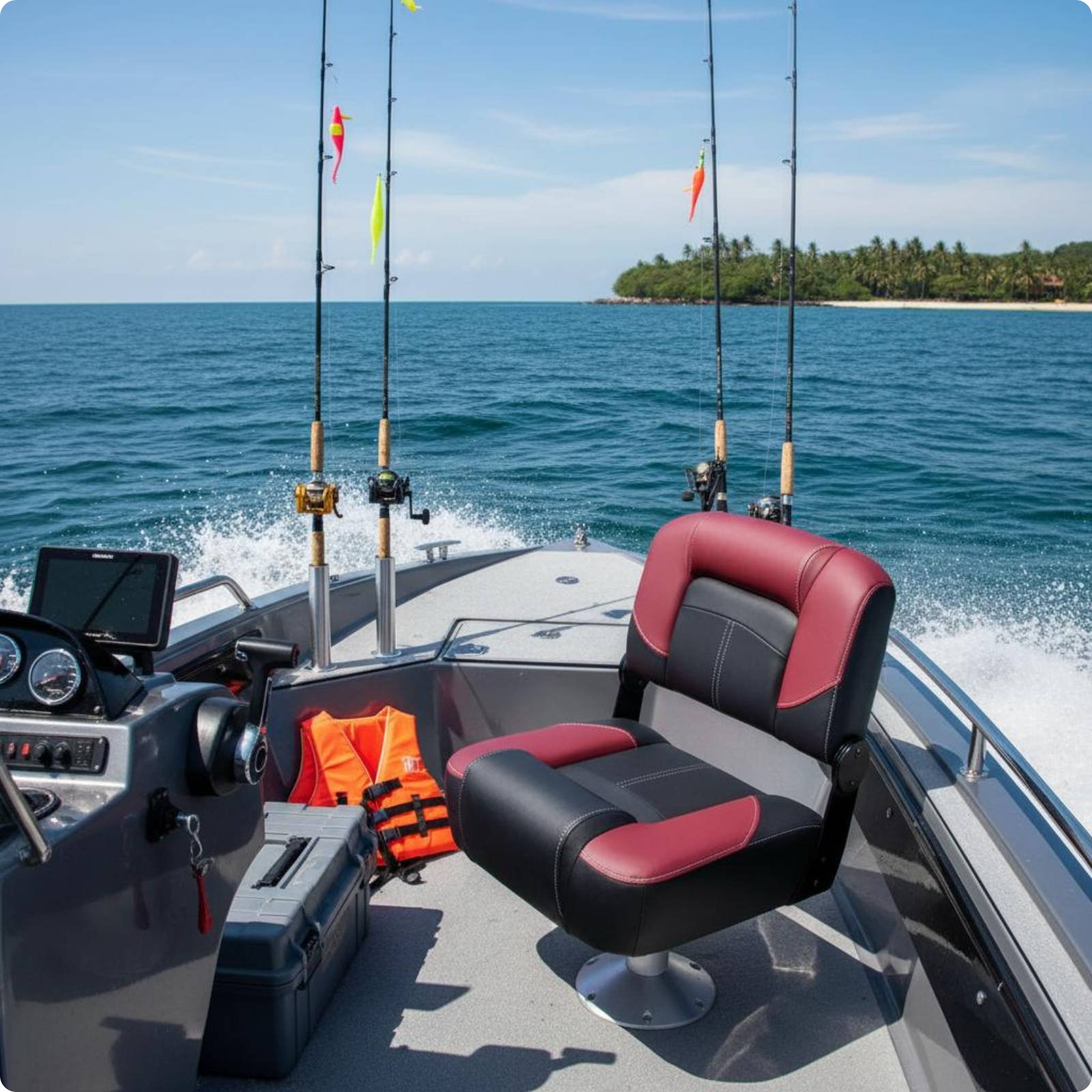 High Support Boat Seat Weather Resistant Low Support Boat Seat Ergonomic
