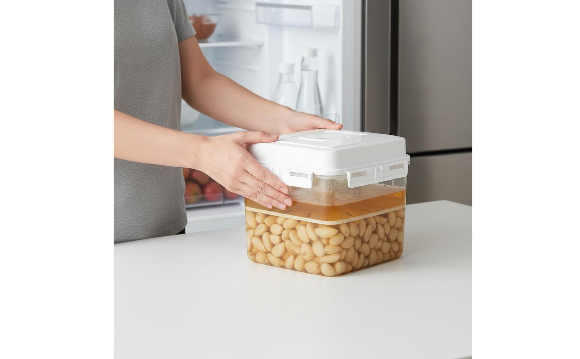 Kimchi Container Refrigerator Safe Sealed Pickle Box Easy to Clean for Pickling
