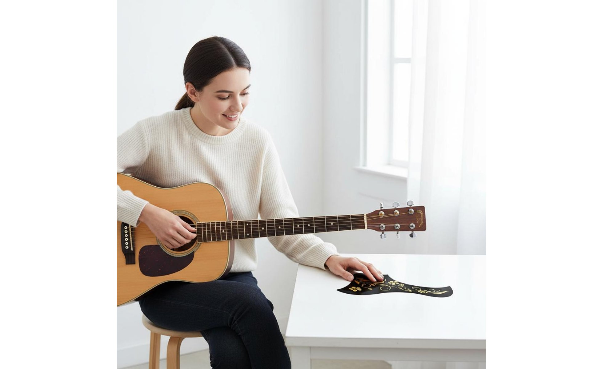 10 Stück selbstklebendes Gitarren-Pickguard Kratzschützend Gitarren-Pickguard
