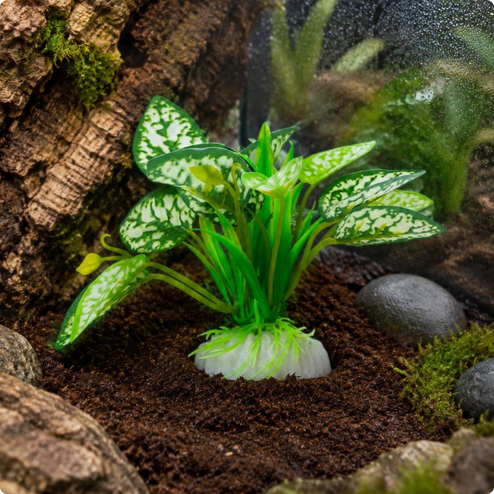 Artificial Herpetological Plant Waterproof Pet Decor No Fading