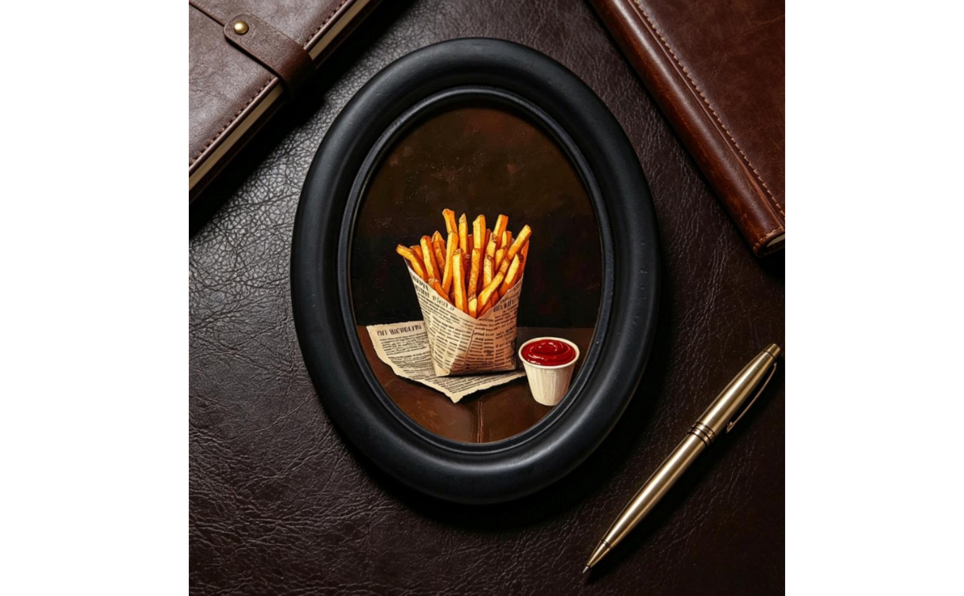 Retro Food Art Frame Creative Design for Restaurant, Dining Area