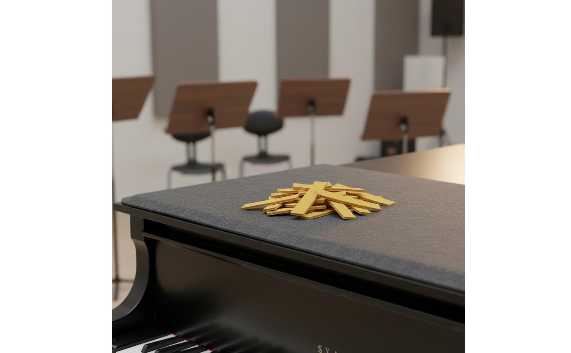 90 Pieces Piano Action Suede Repair Part Piano Suede Strip
